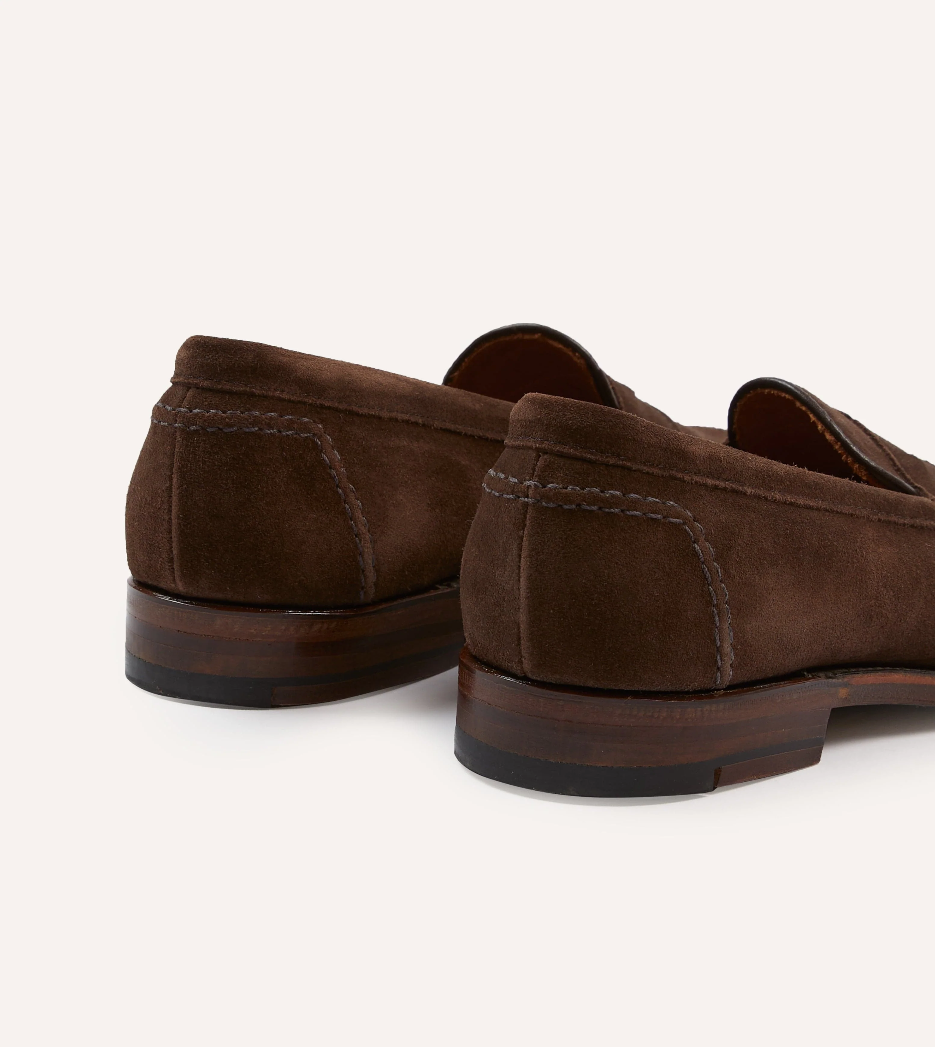 Alden Brown Suede Penny Loafer - Image 5