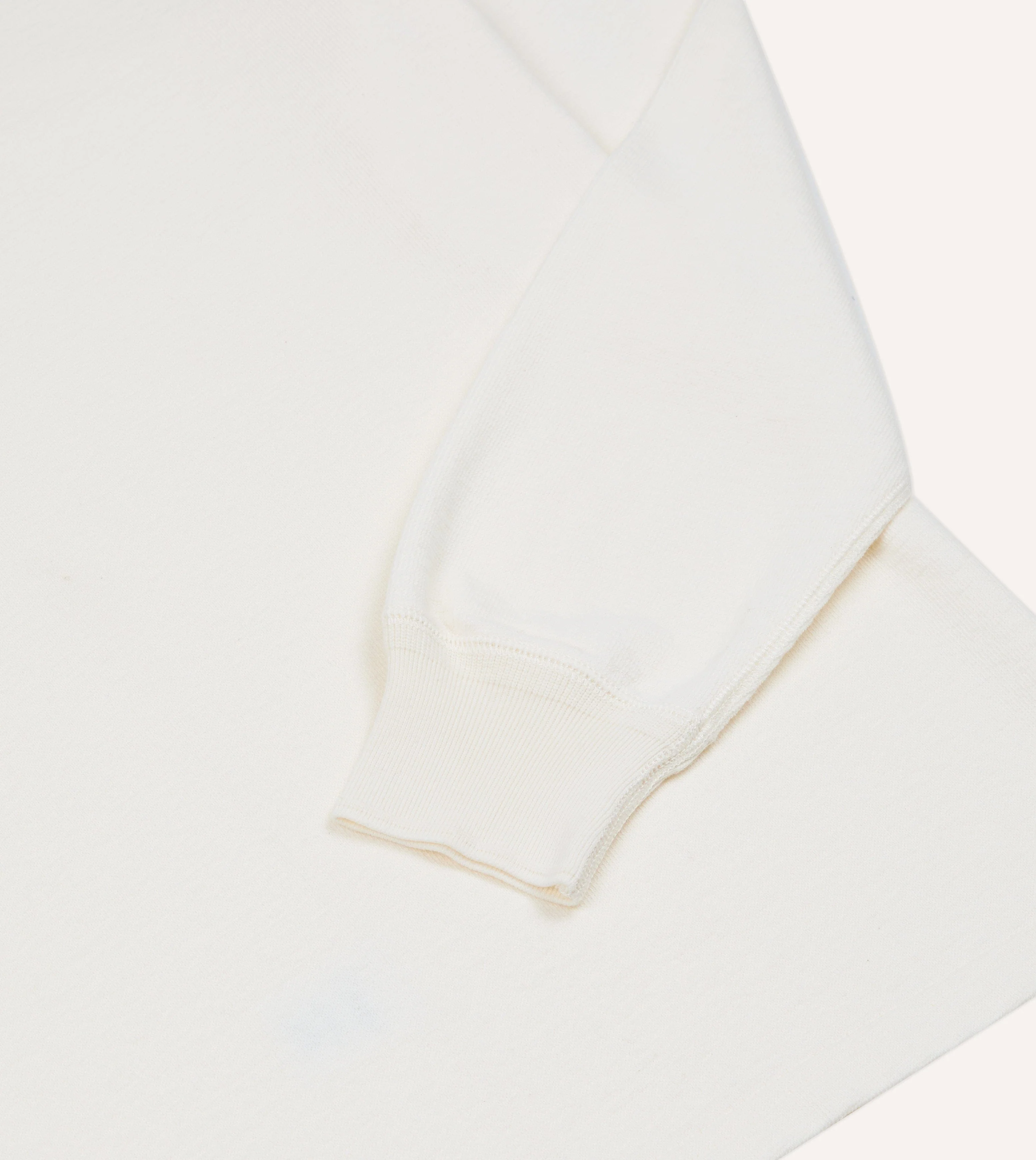 Antique White Cotton Long-Sleeve Mock Neck Hiking T-Shirt - Image 4