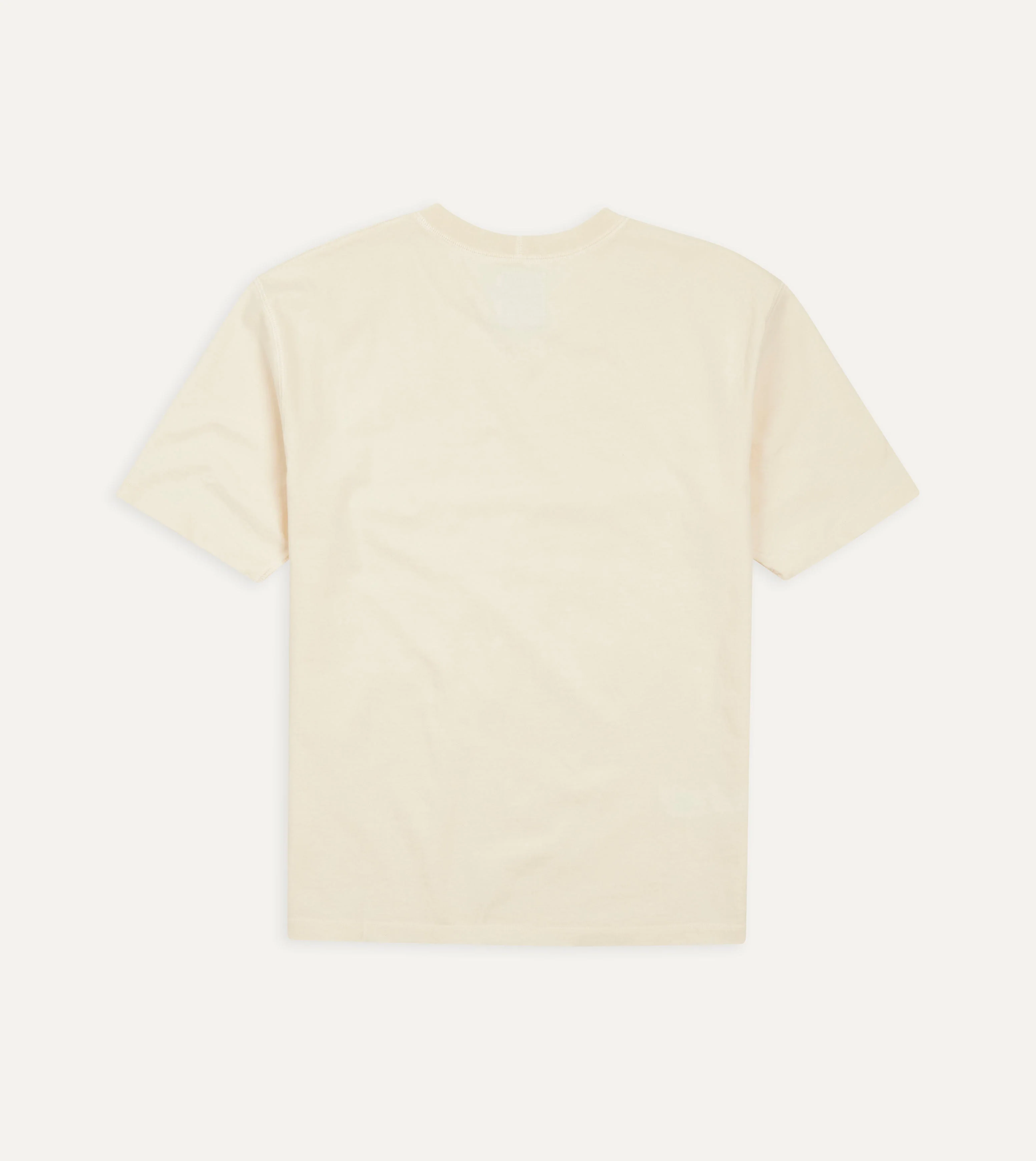 Antique White Cotton Crew Neck Hiking T-Shirt - Image 5