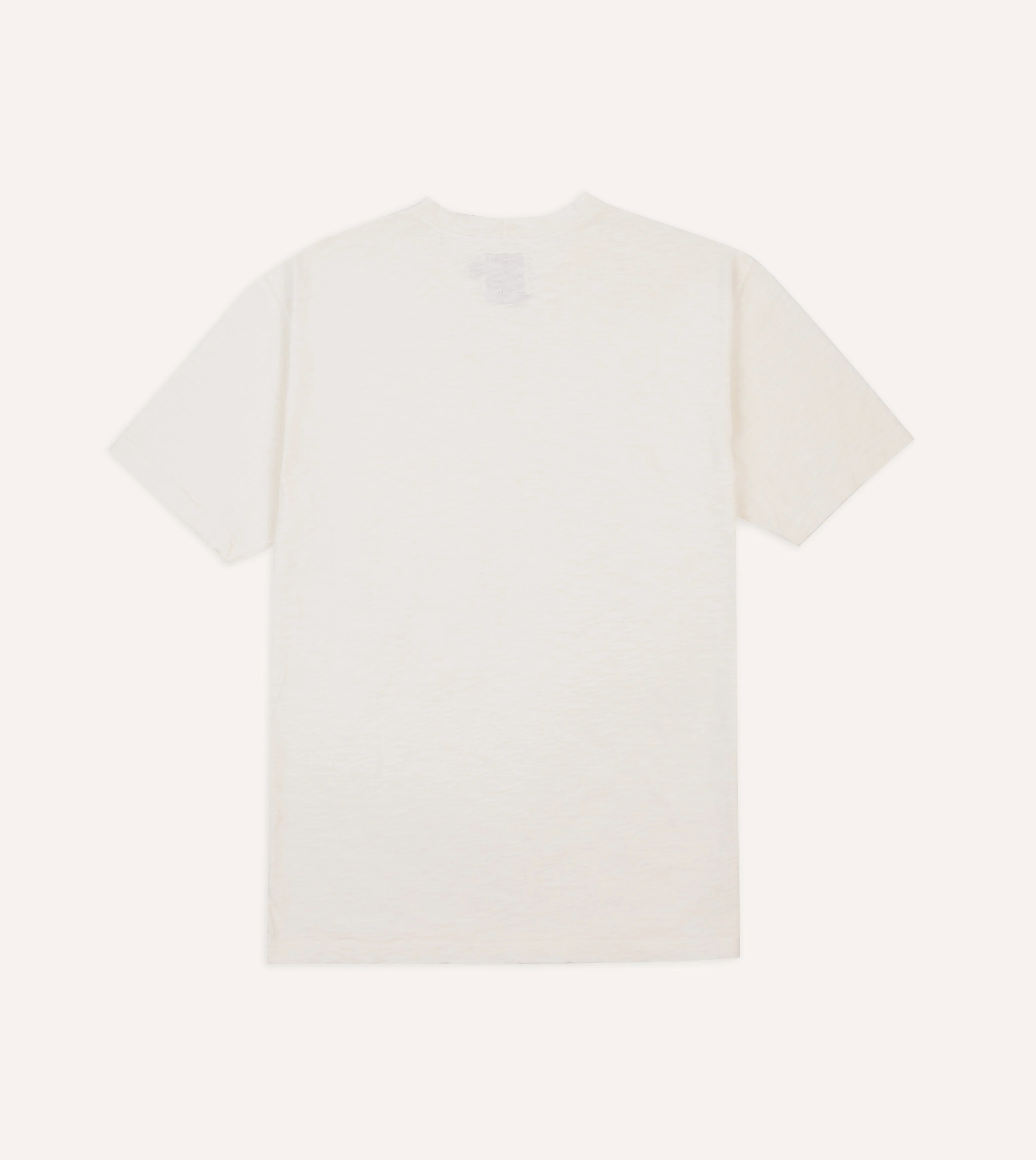 Antique White Flamé Cotton Crew Neck Hiking T-Shirt - Image 5