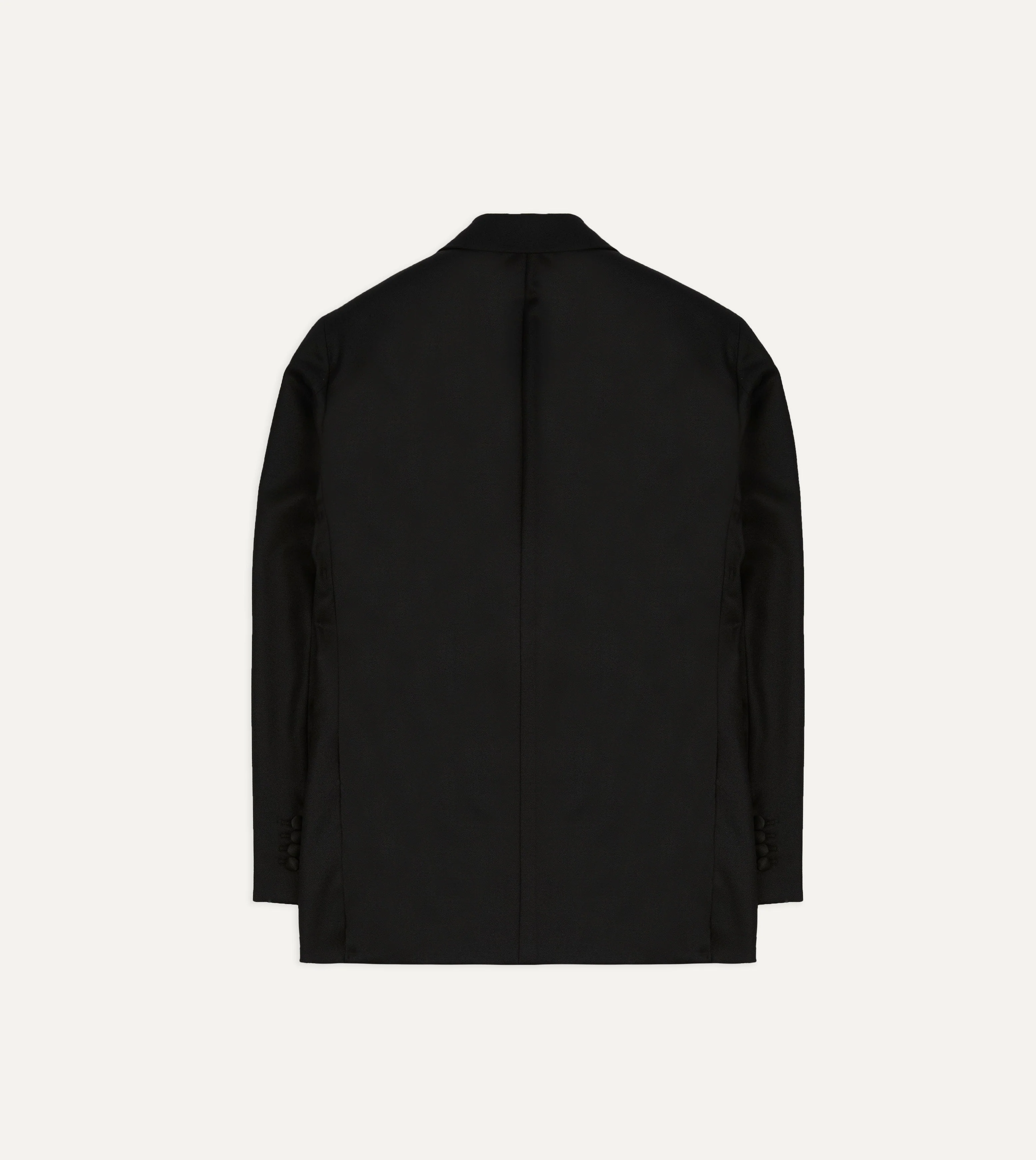Black Barathea Wool Double-Breasted Dinner Jacket - Image 8