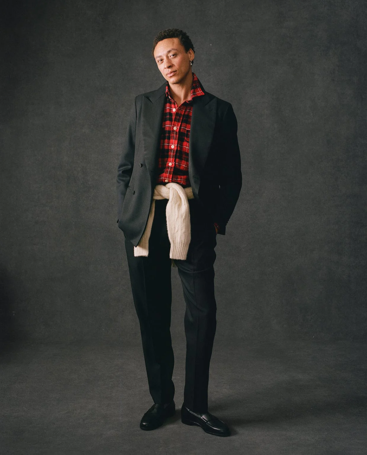 Black Barathea Wool Double-Breasted Dinner Jacket - Image 9