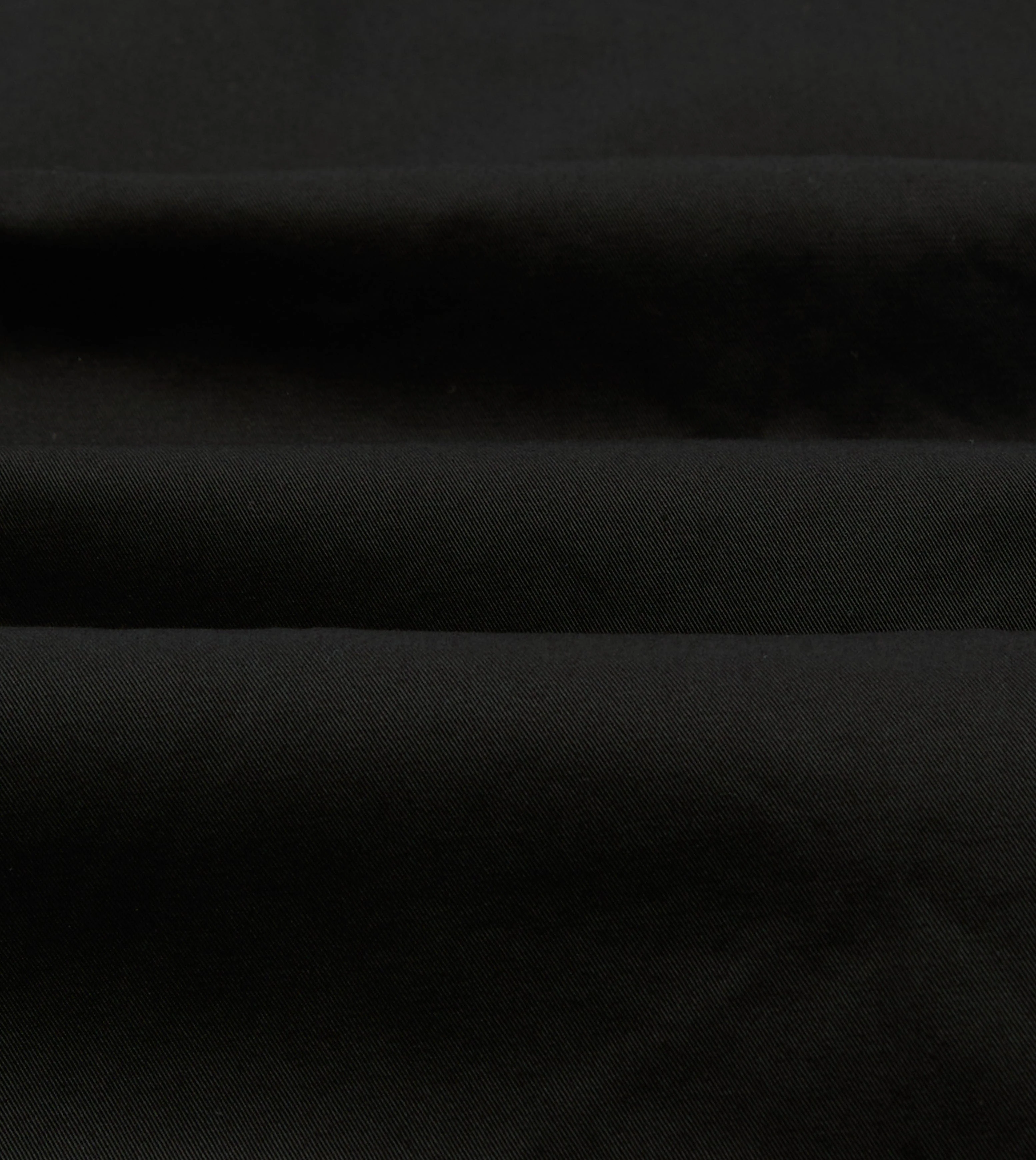 Black Cotton Mandarin Collar Shirt - Image 3