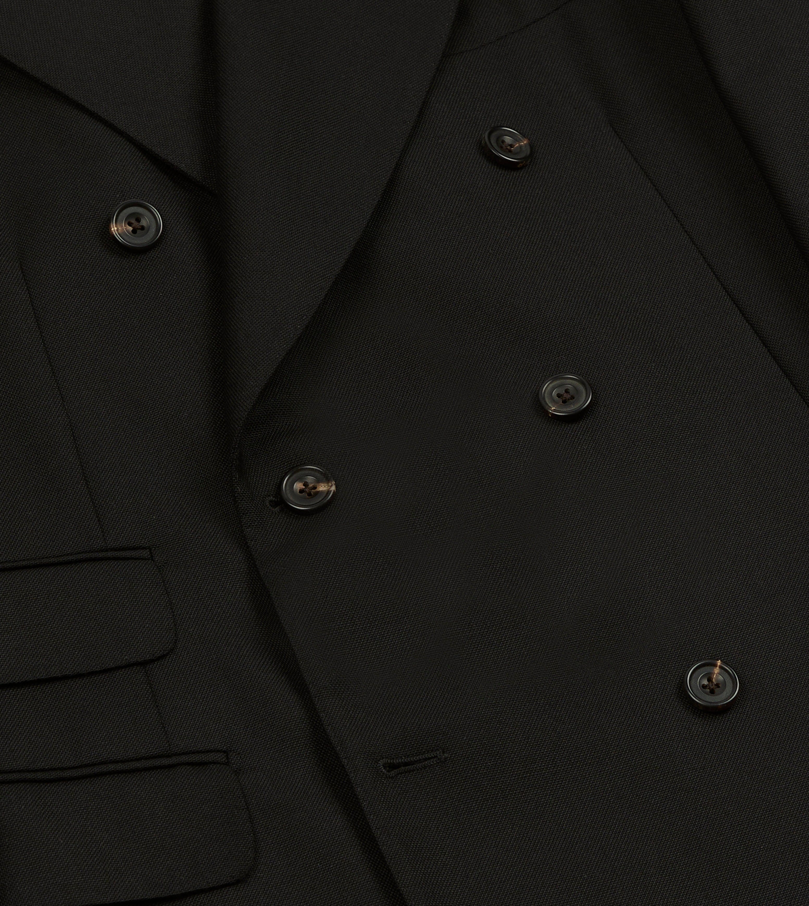 Black Fresco® Wool Double-Breasted Tailored Jacket - Image 5