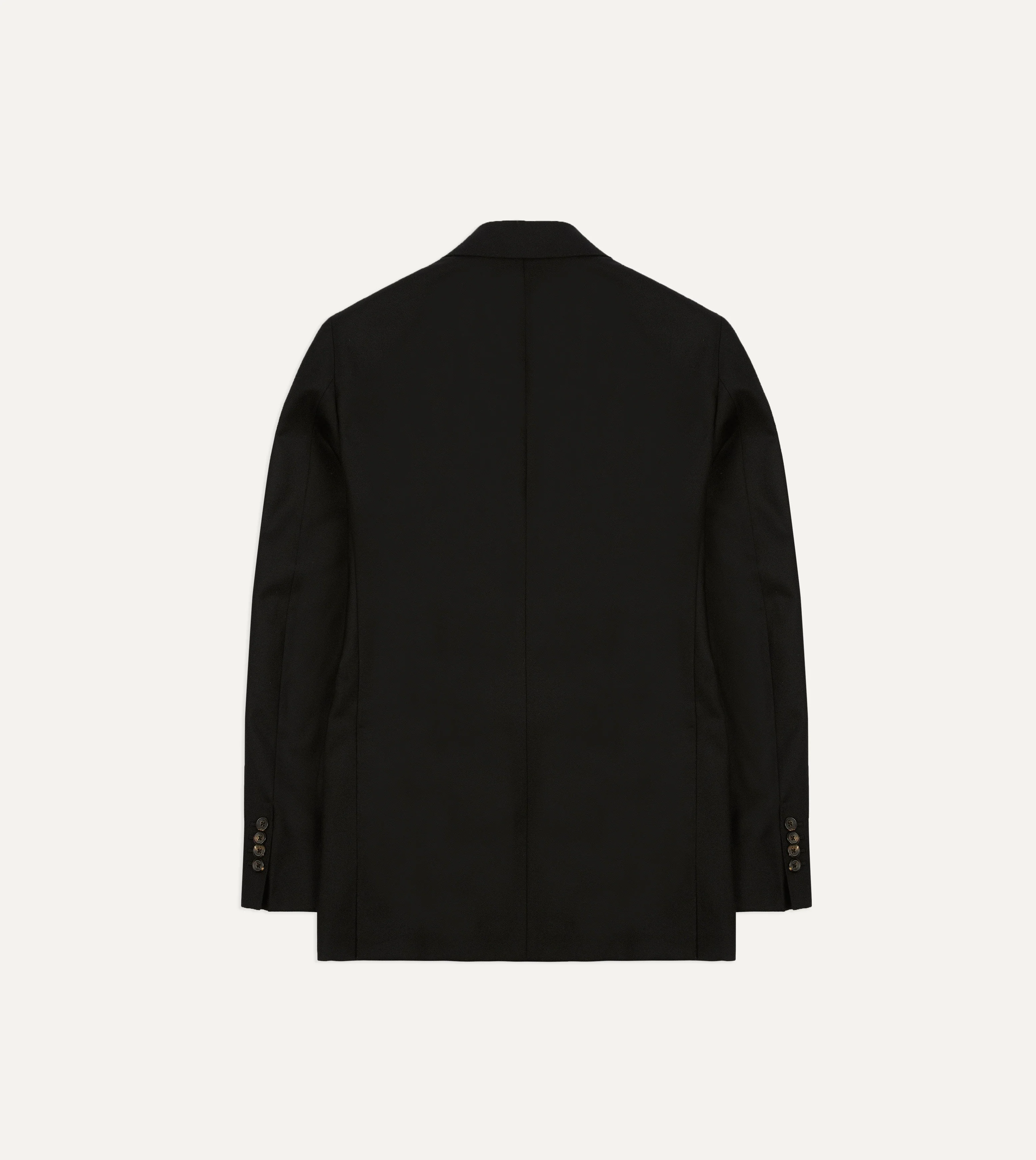 Black Fresco® Wool Double-Breasted Tailored Jacket - Image 8