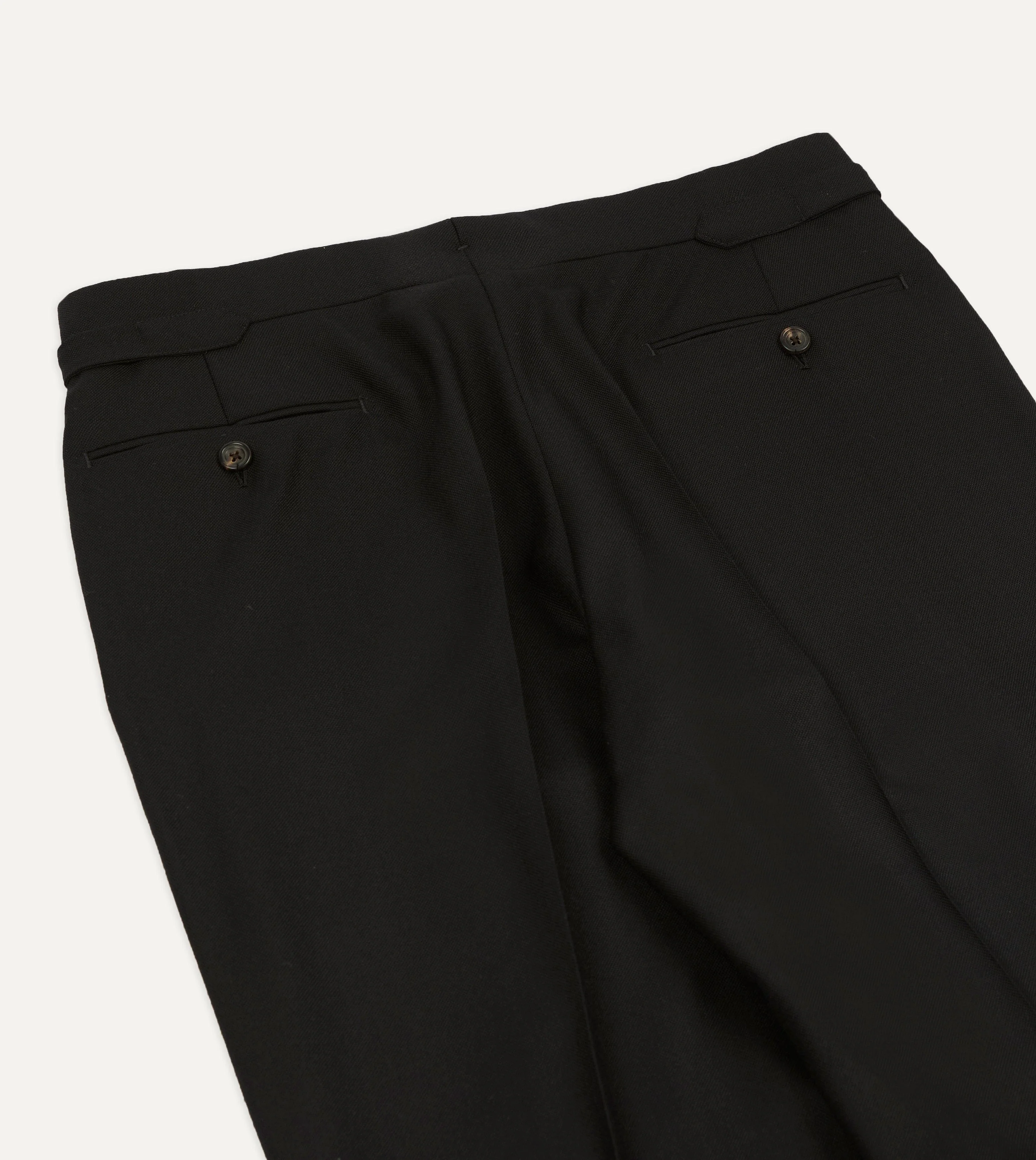 Black Fresco® Wool Single-Pleat Trouser - Image 5