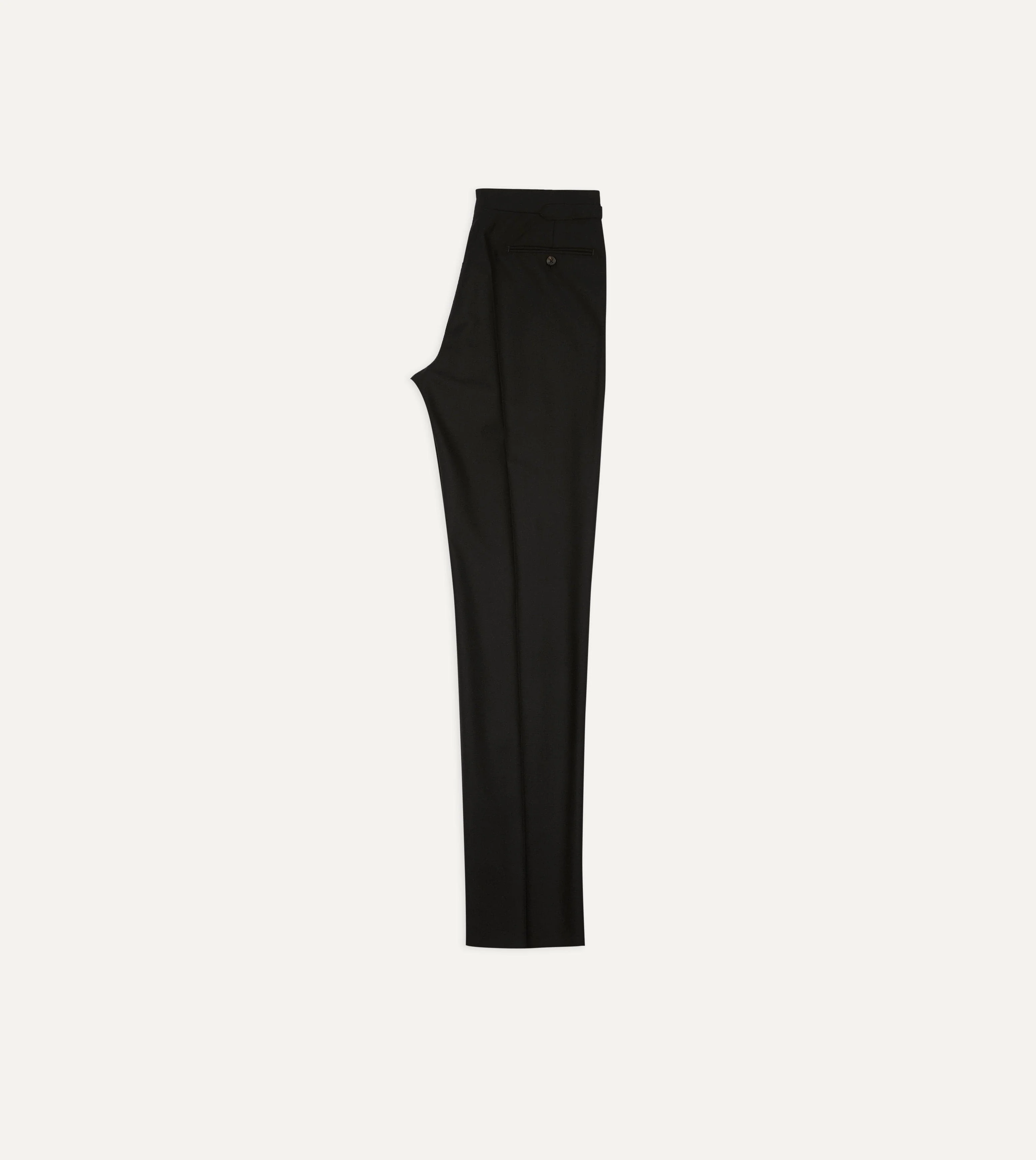 Black Fresco® Wool Single-Pleat Trouser - Image 6