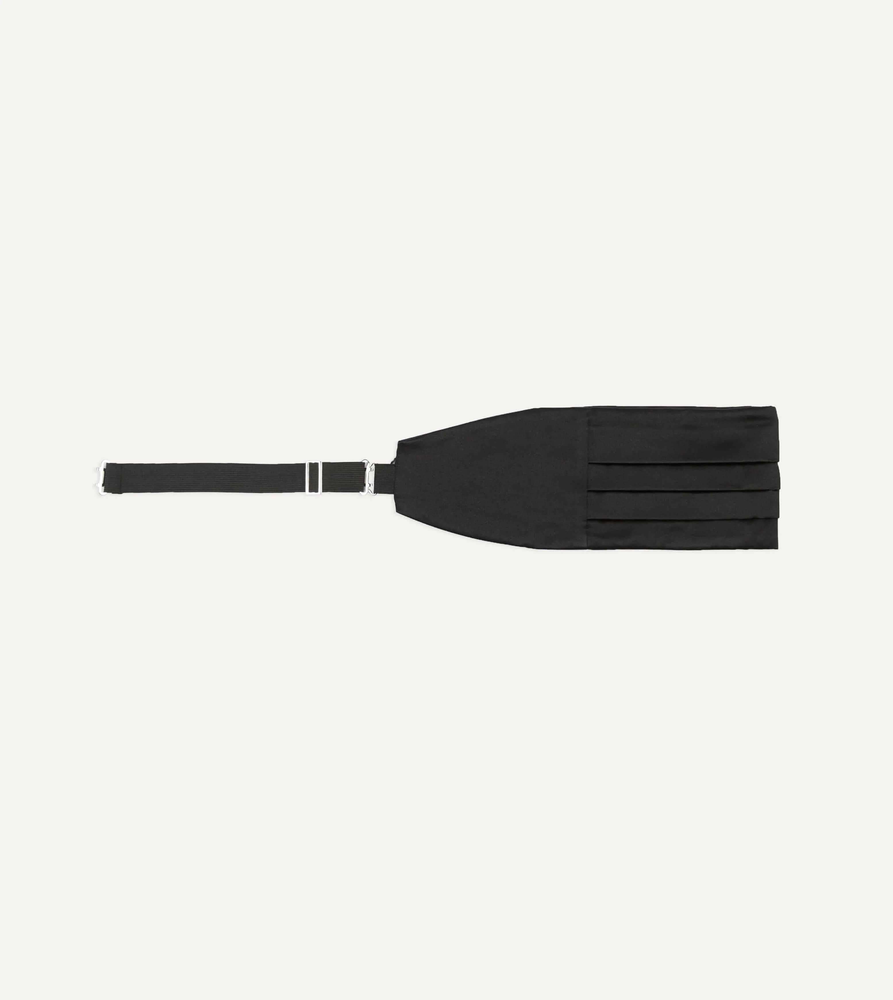 Black Silk Satin Cummerbund - Image 3