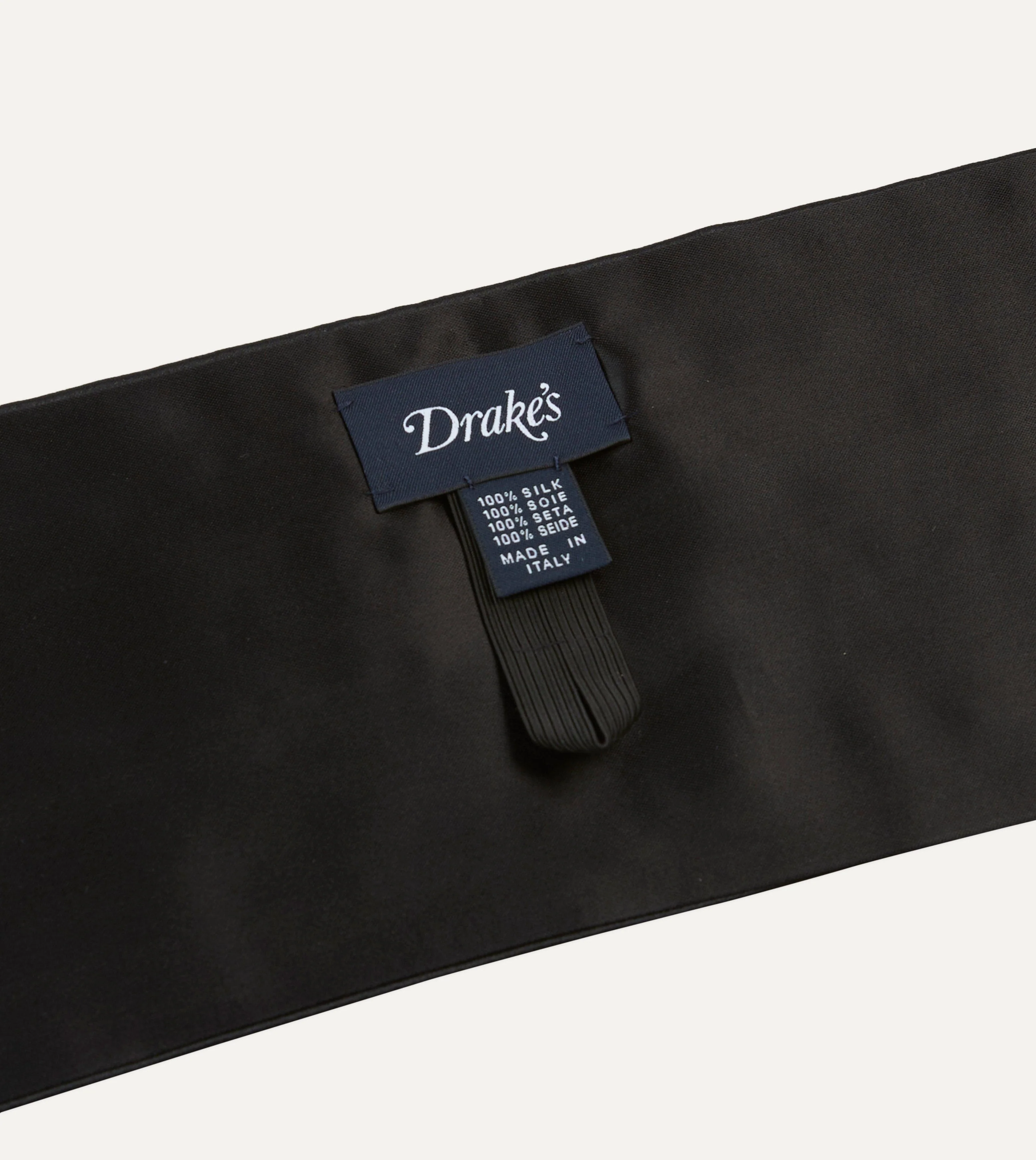 Black Silk Satin Cummerbund - Image 4