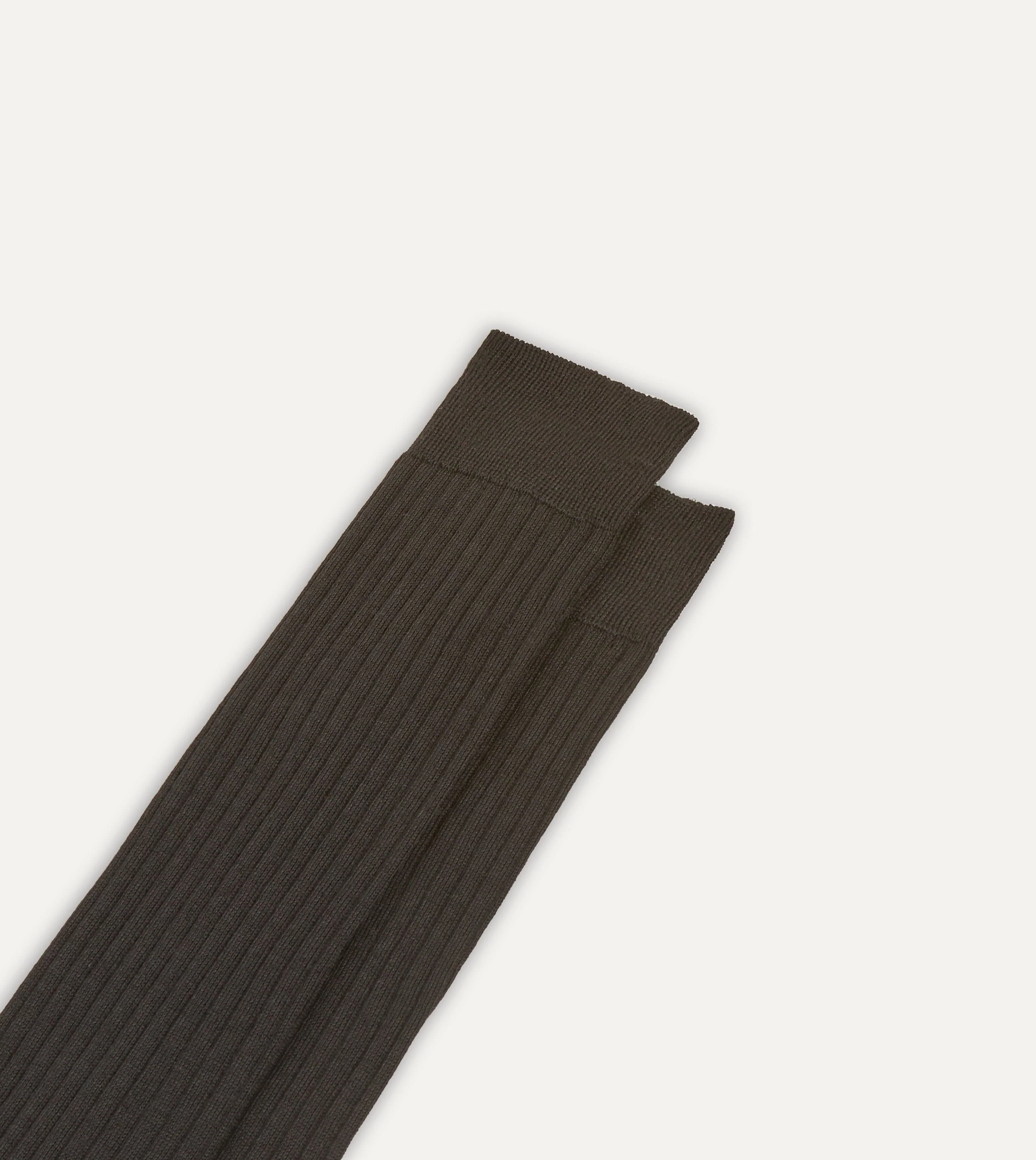 Black Wool Over-the-Calf Socks - Image 3