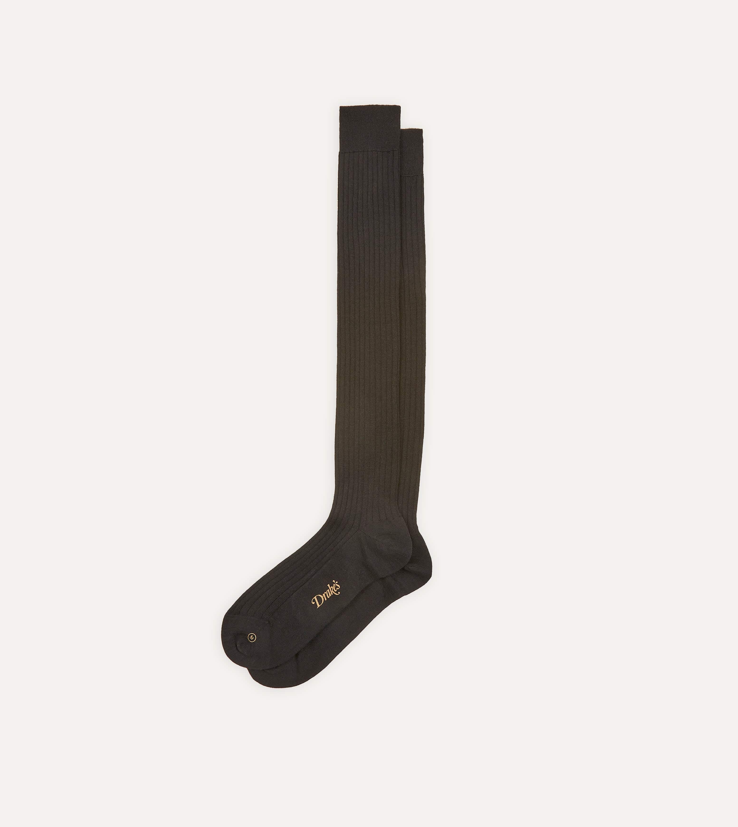 Black Wool Over-the-Calf Socks - Image 4