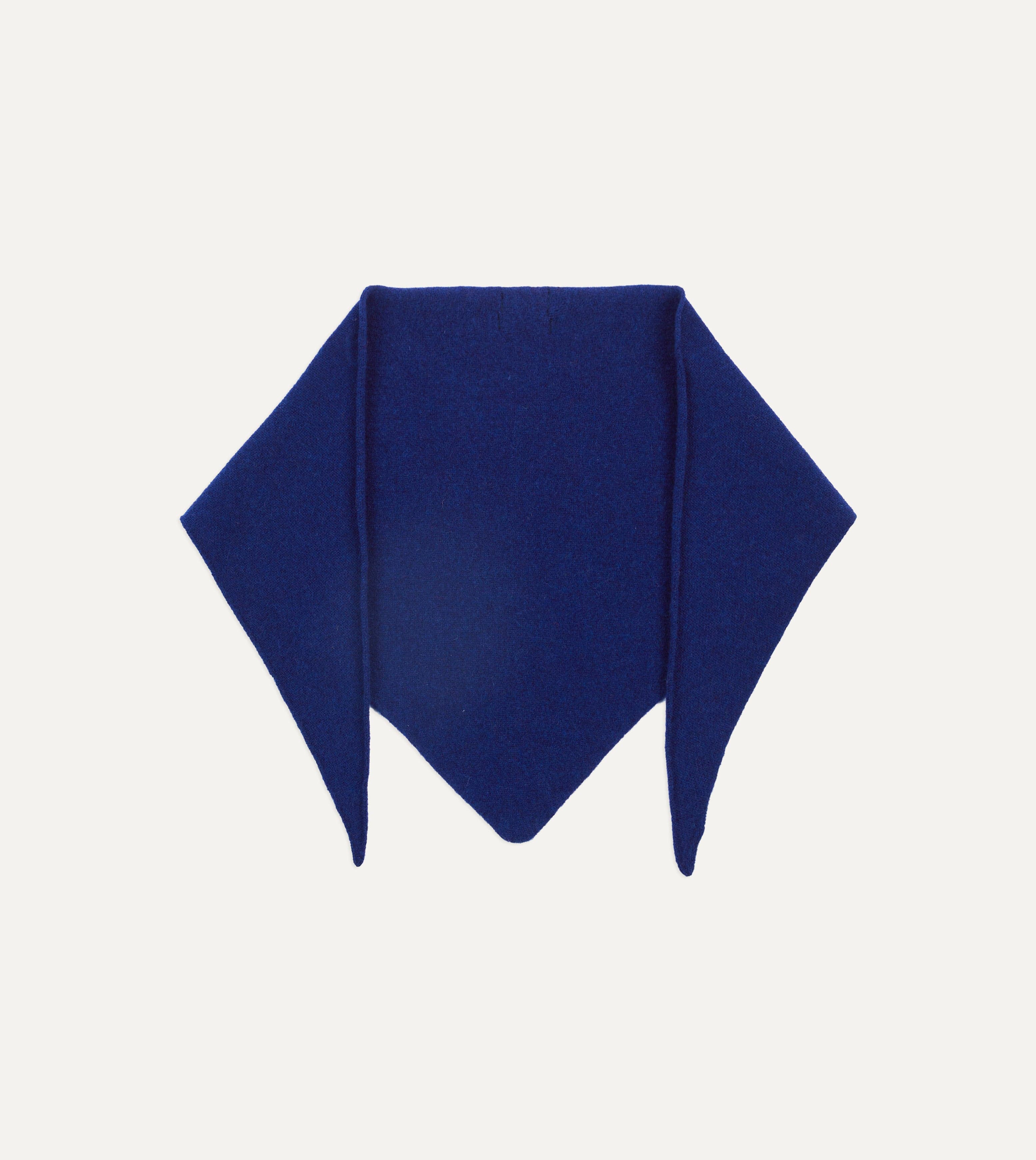 Blue Lambswool Triangle Neck Scarf - Image 4