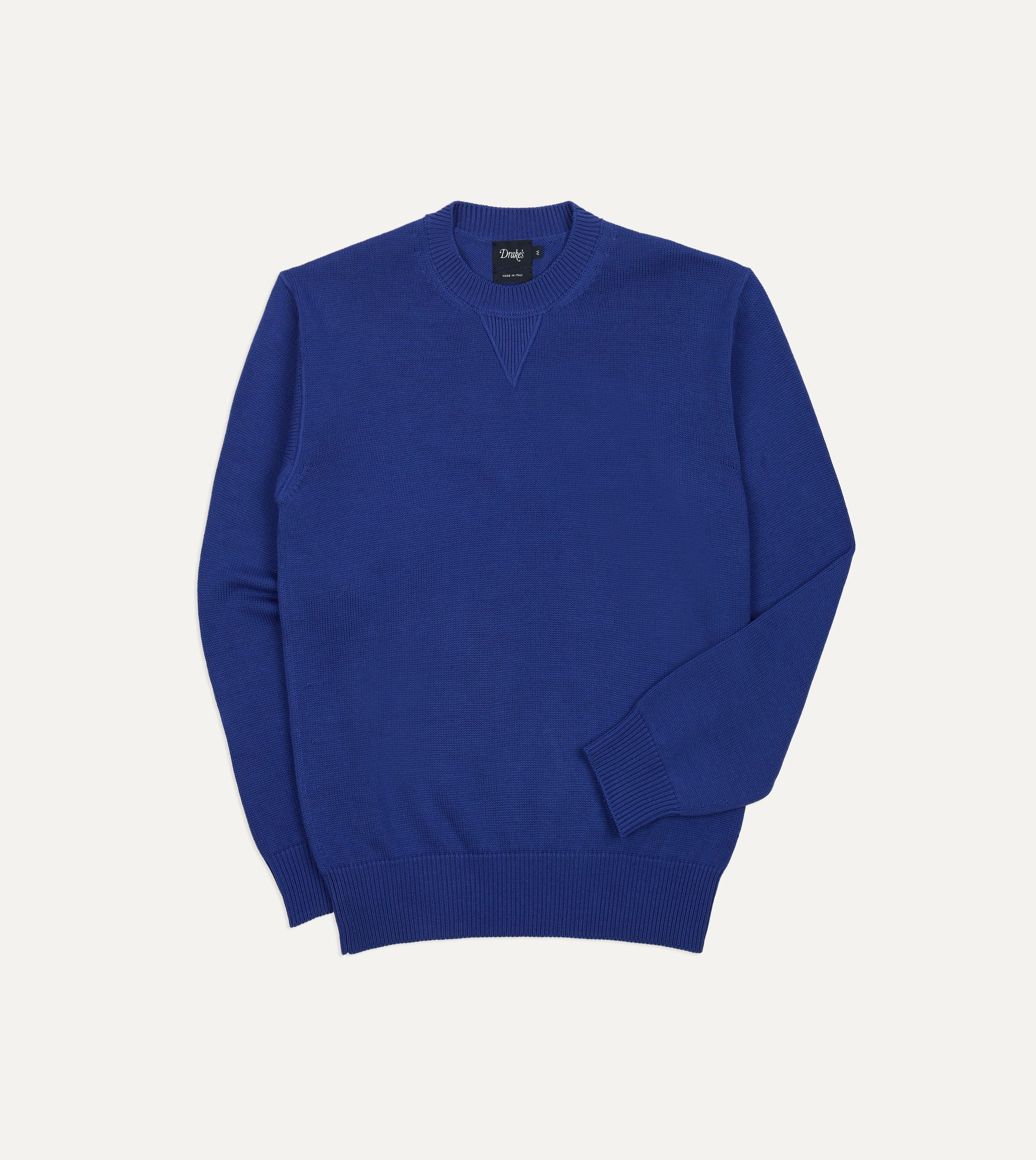 Blue Wool-Cotton Knit Sweatshirt - Image 3