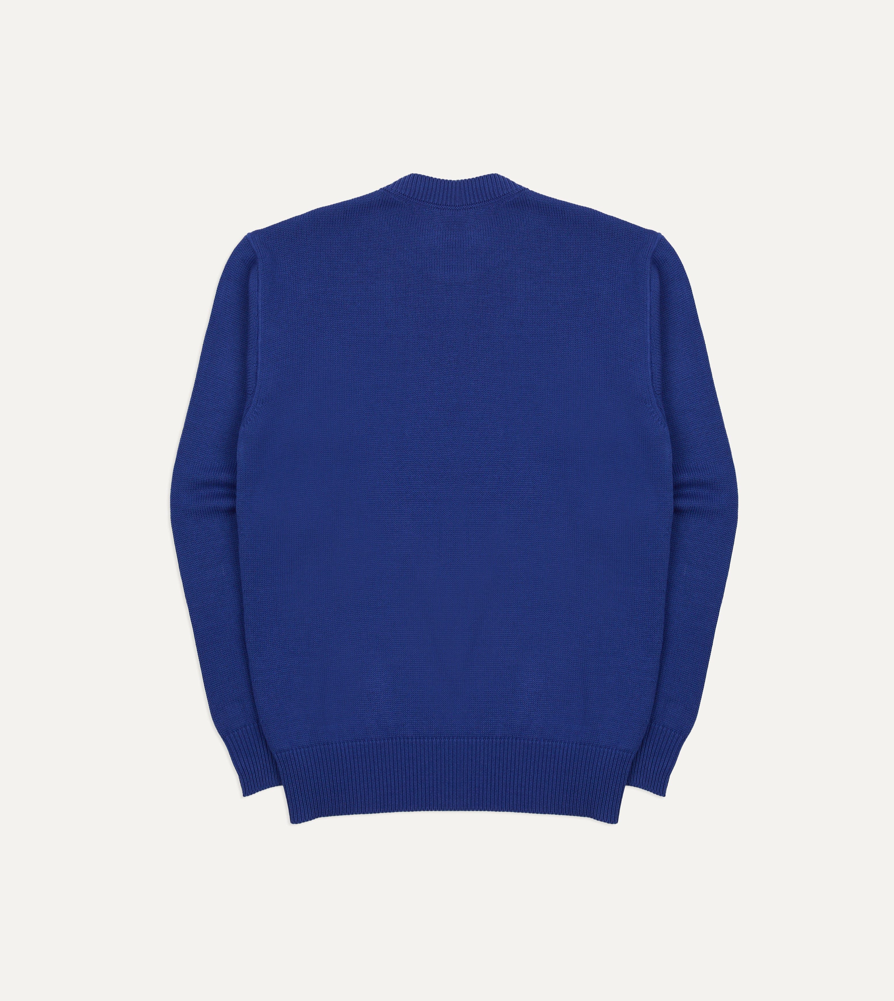 Blue Wool-Cotton Knit Sweatshirt - Image 6