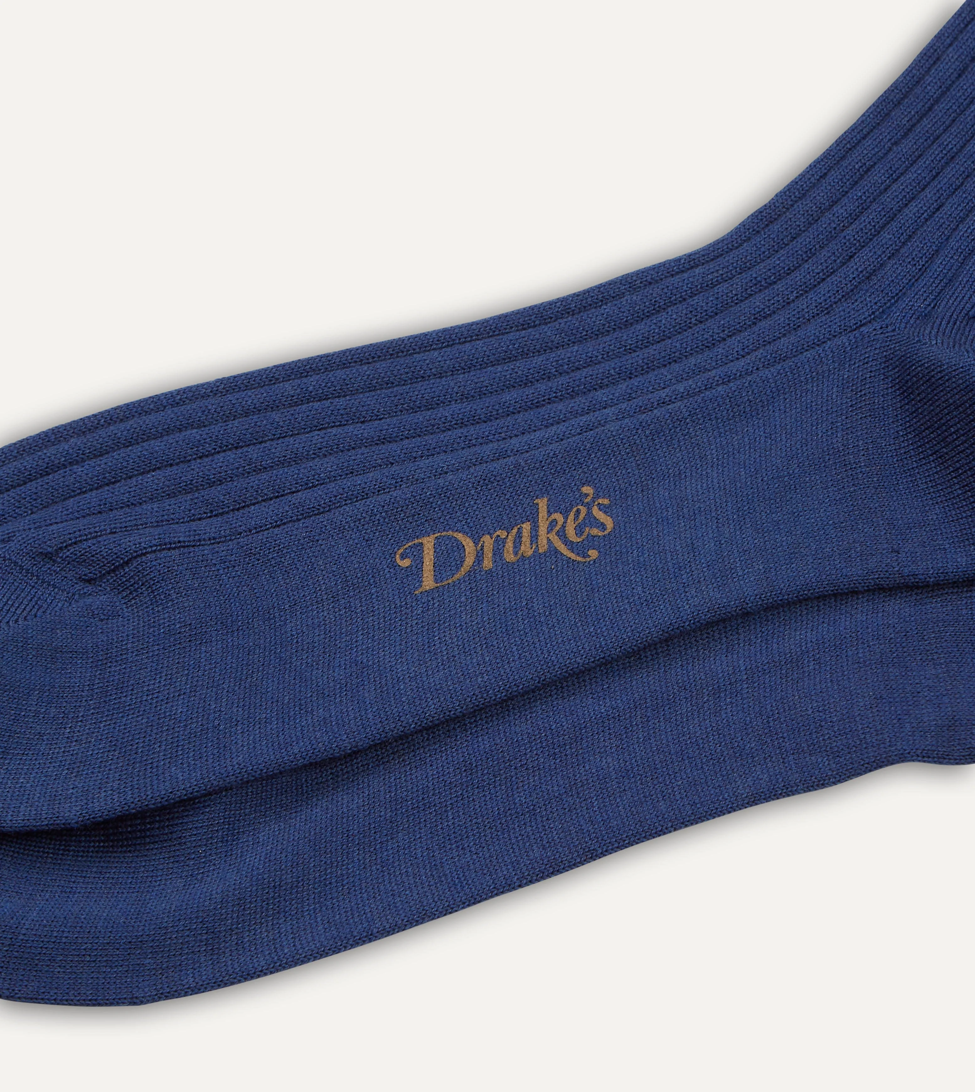 Blue Wool Over-the-Calf Socks - Image 2