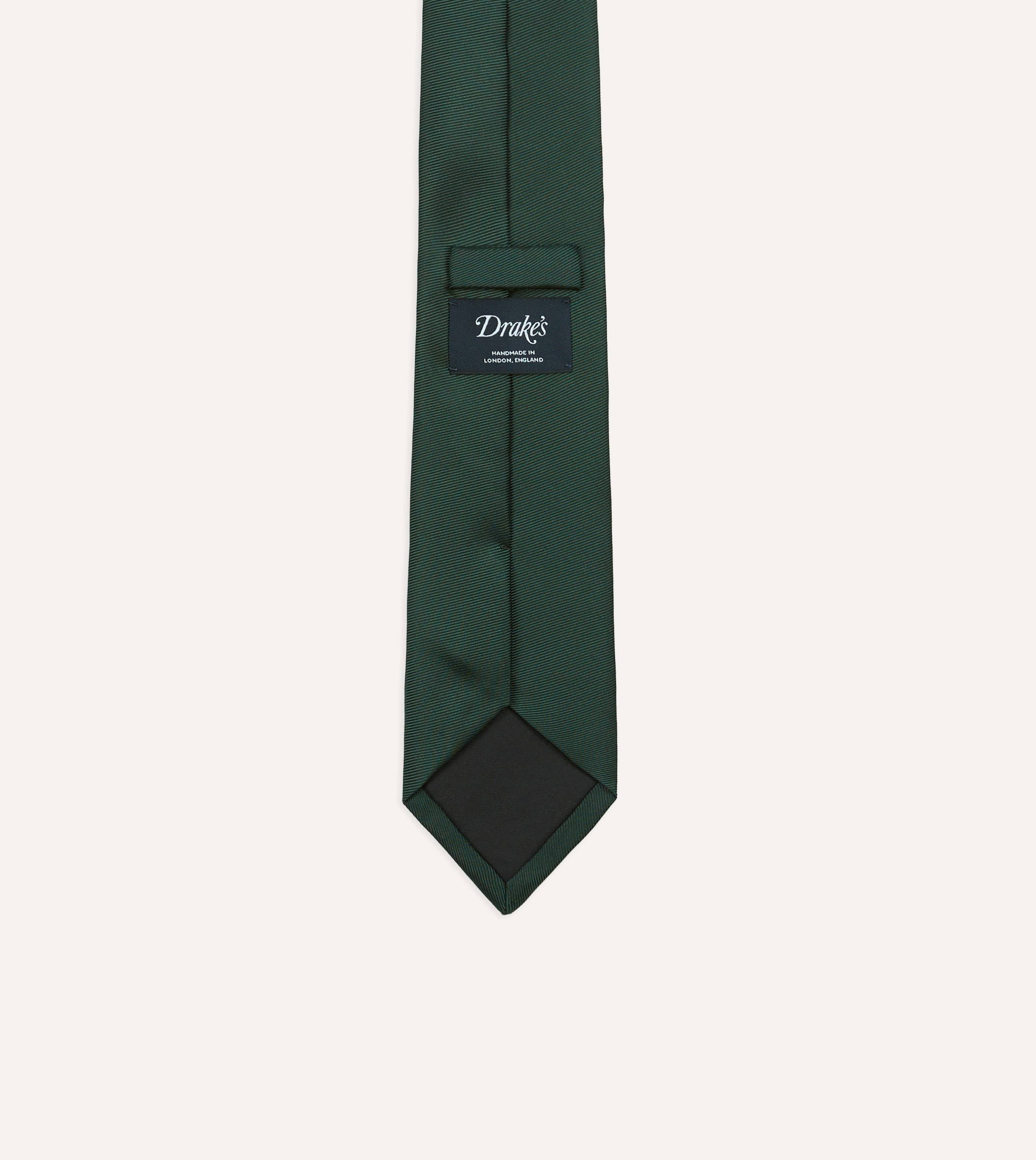 Bottle Green 50oz Silk Twill Tipped Tie - Image 2