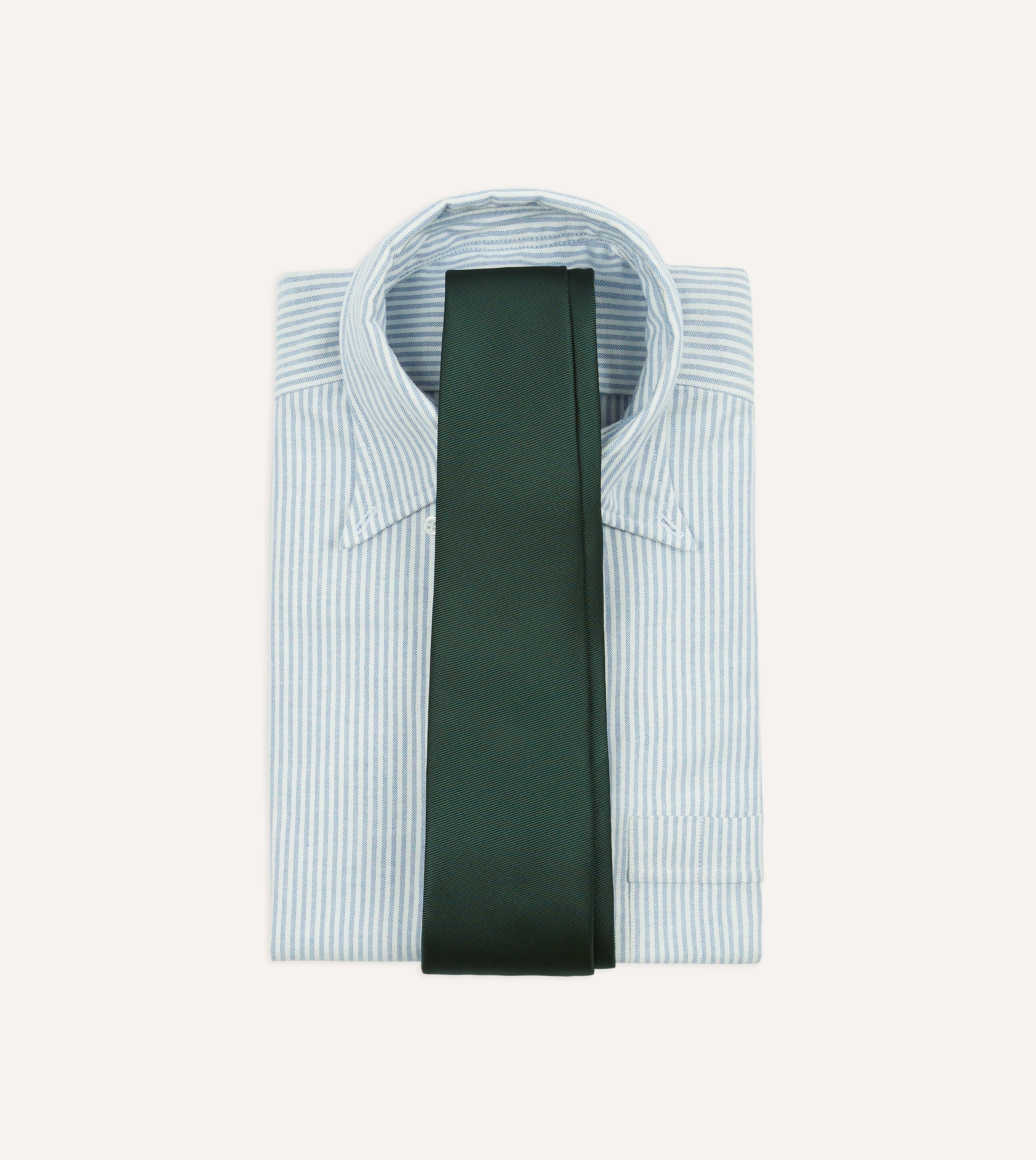 Bottle Green 50oz Silk Twill Tipped Tie - Image 3