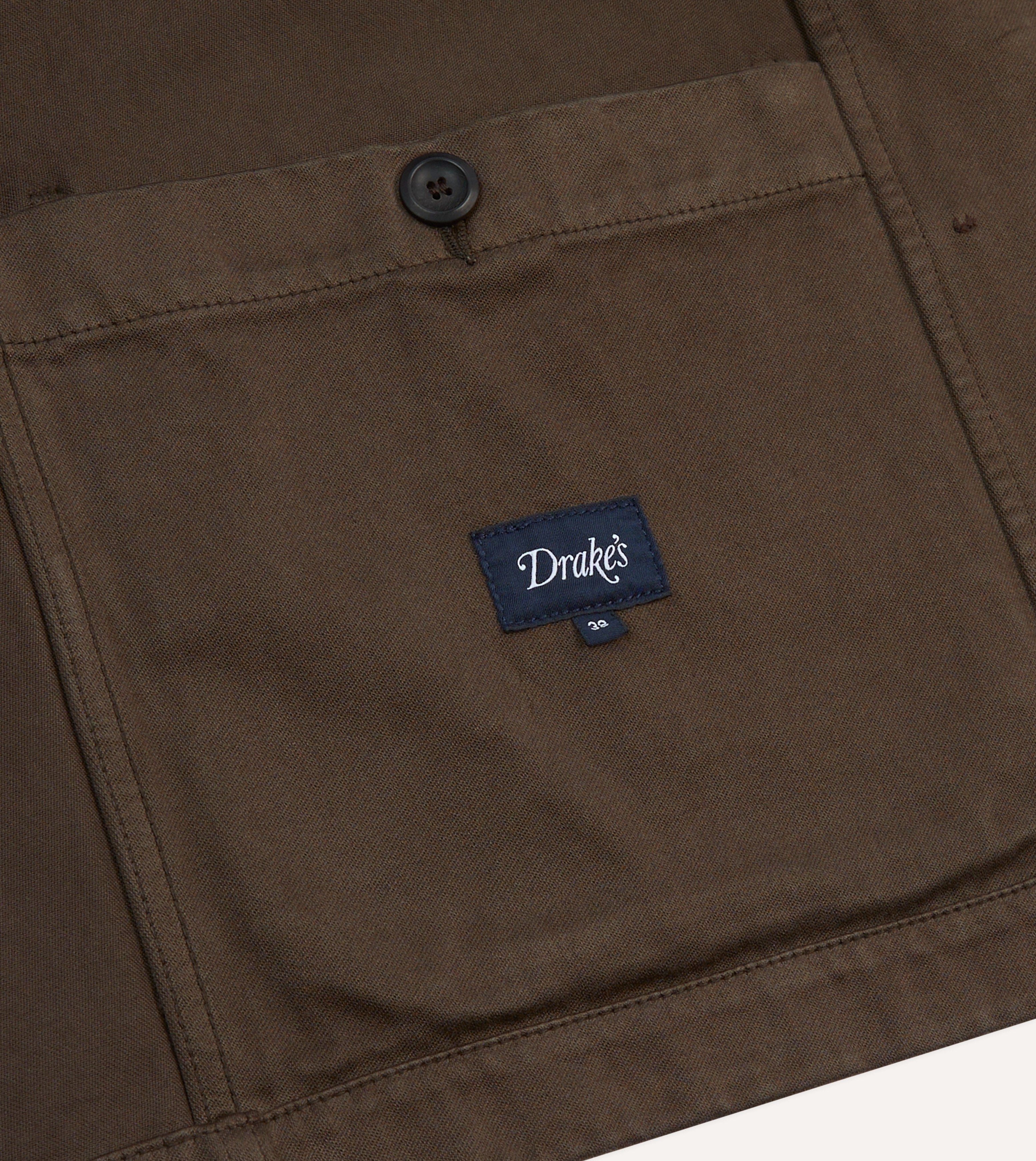 Brown Cotton Double-Breasted Chore Coat - Image 7