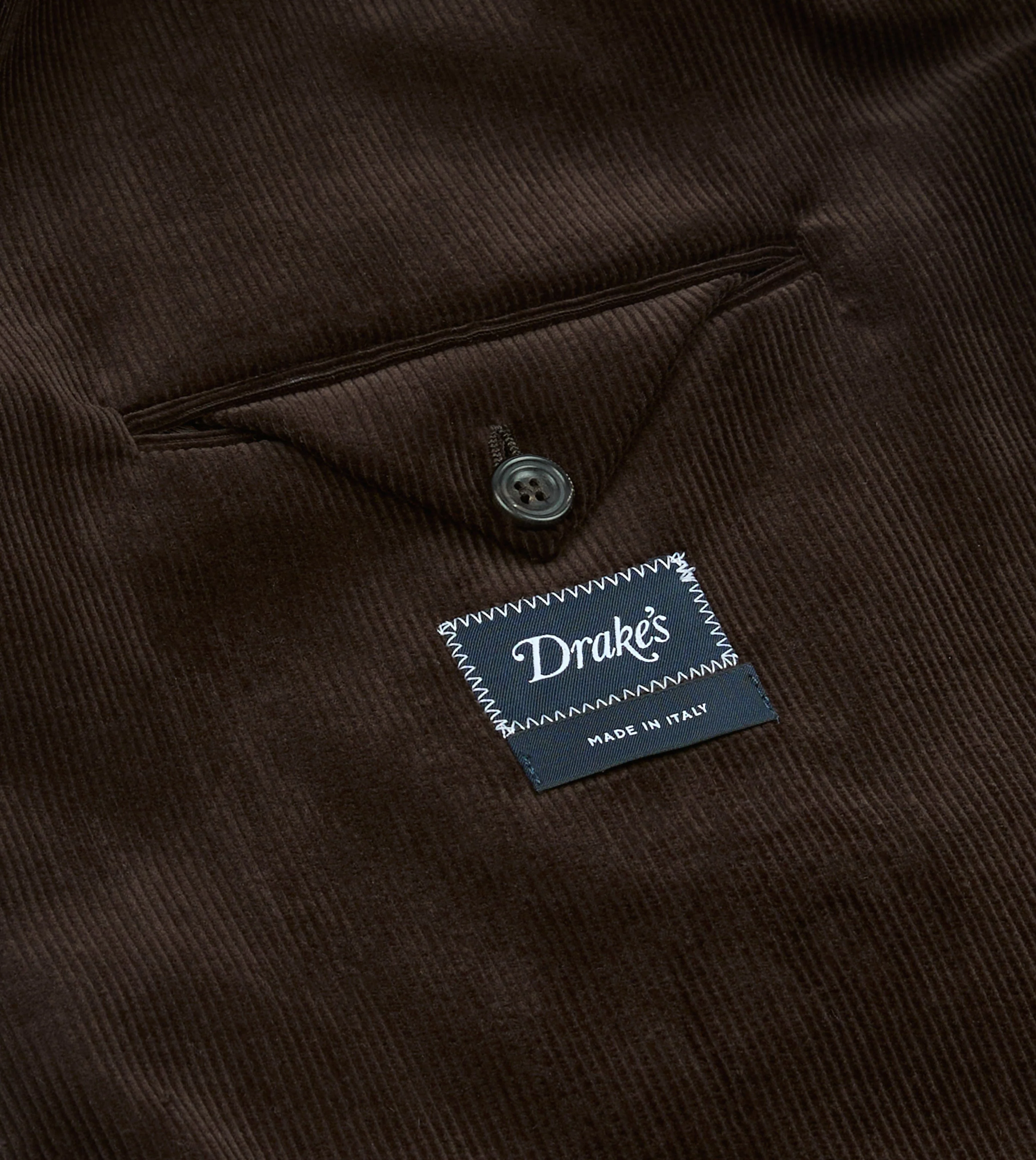Brown Mid-Wale Cotton Corduroy Tailored Jacket - Image 7