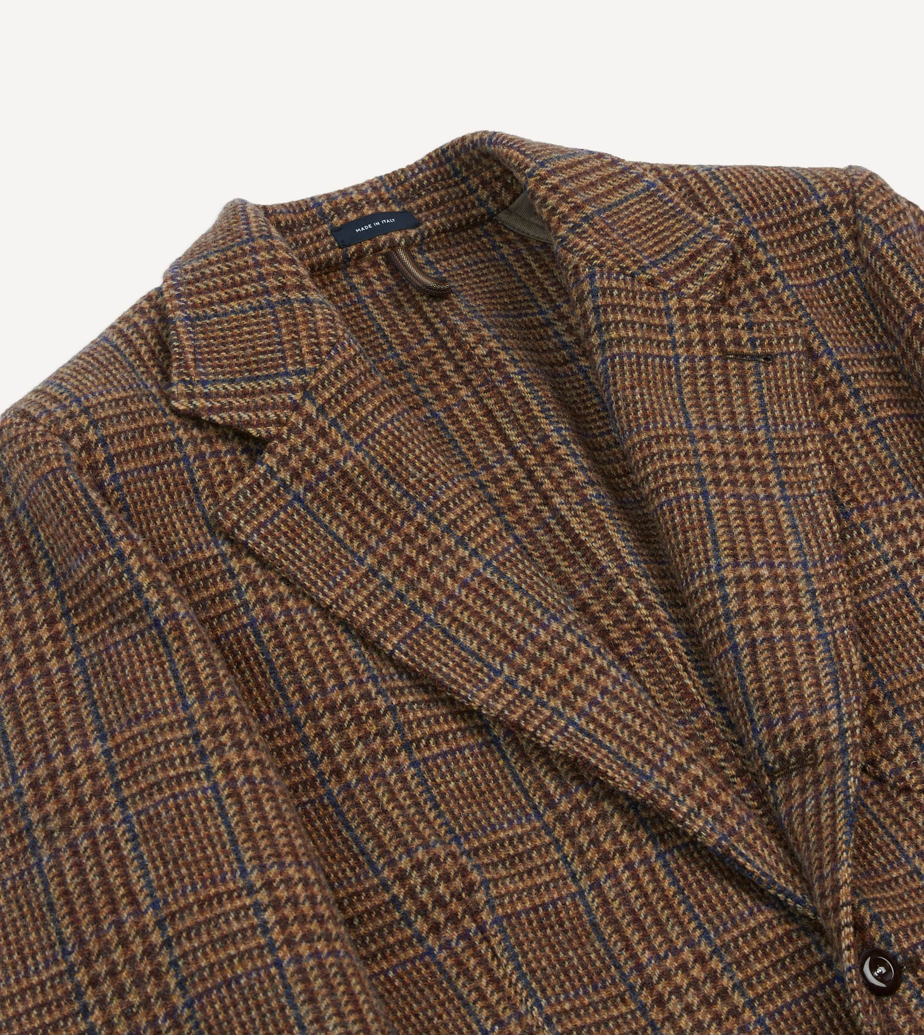 Brown Prince of Wales Check Tweed Games Blazer Mk. VII - Image 3