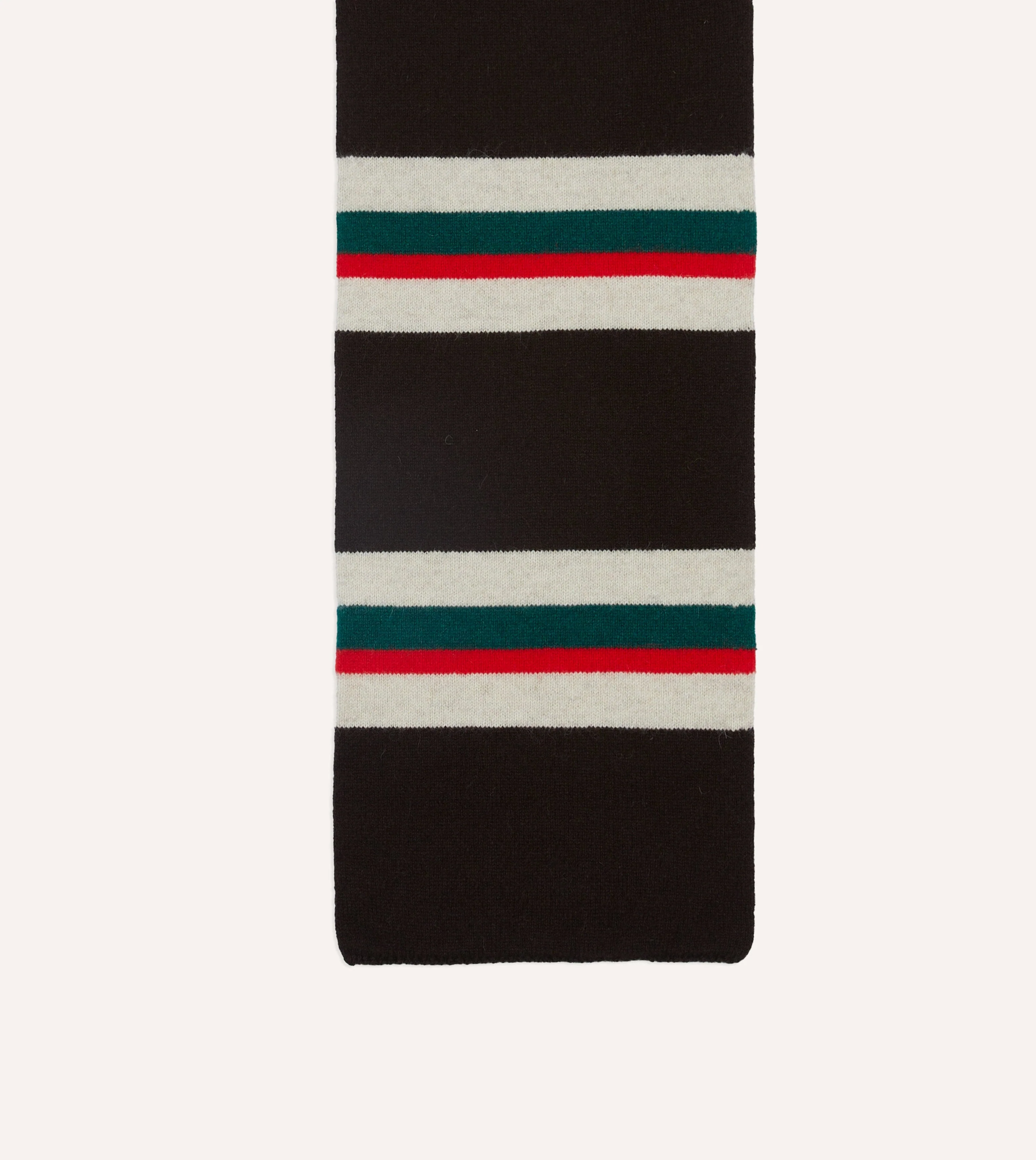 Brown, Red and Green Stripe Geelongora Tubular Scarf - Image 4