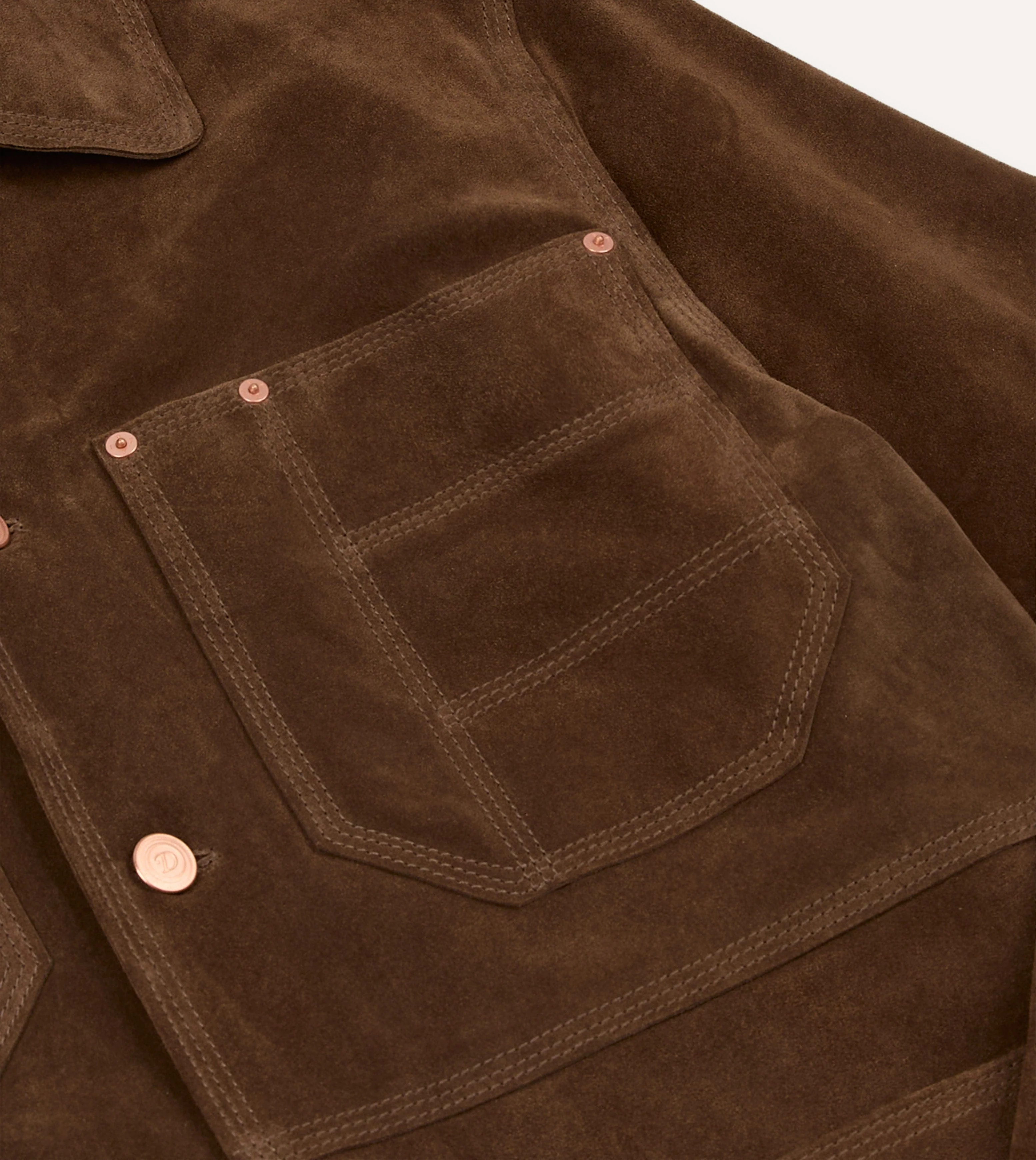 Brown Suede Welder Jacket - Image 4