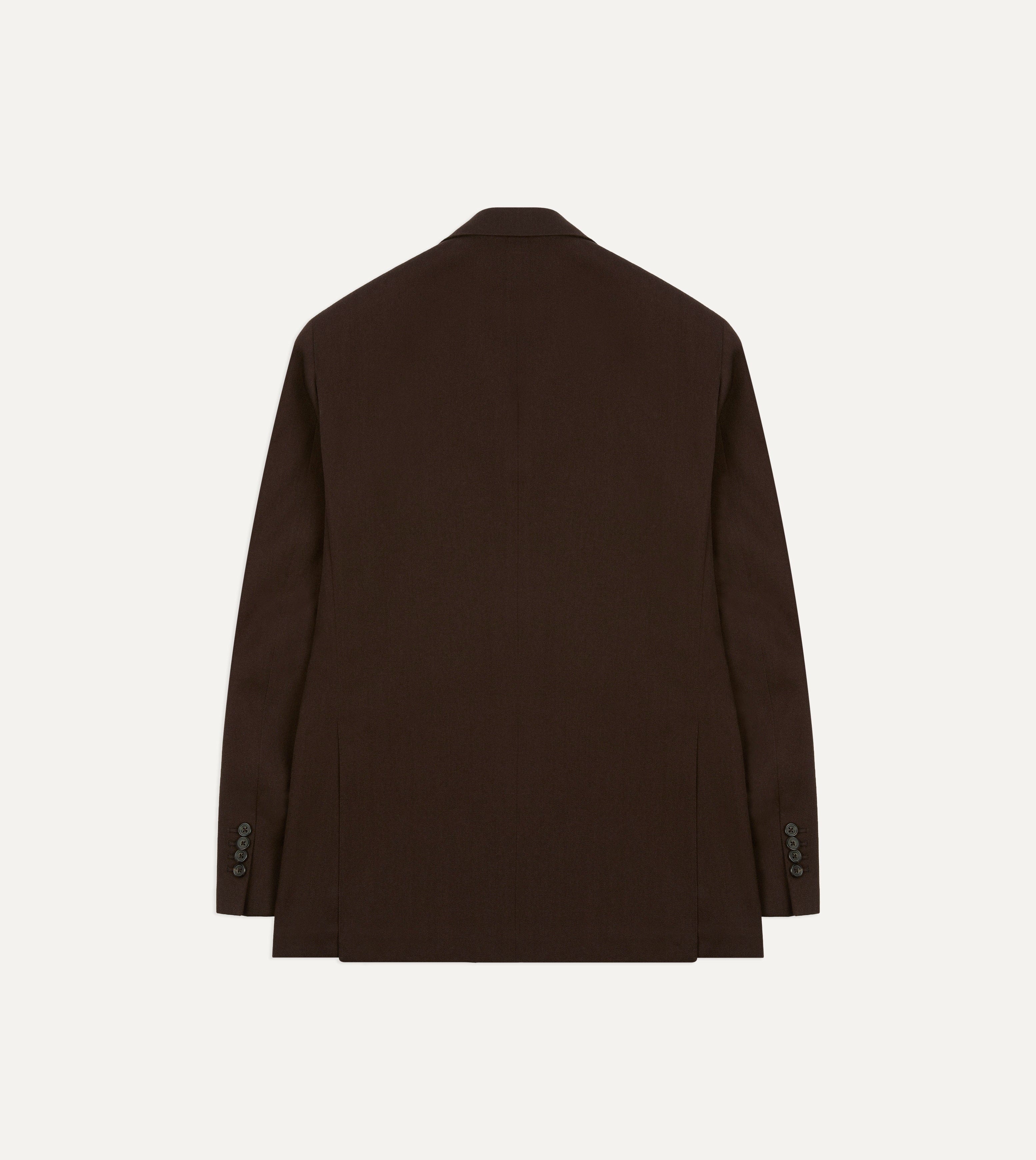 Brown Wool-Cotton Tailored Jacket - Image 8