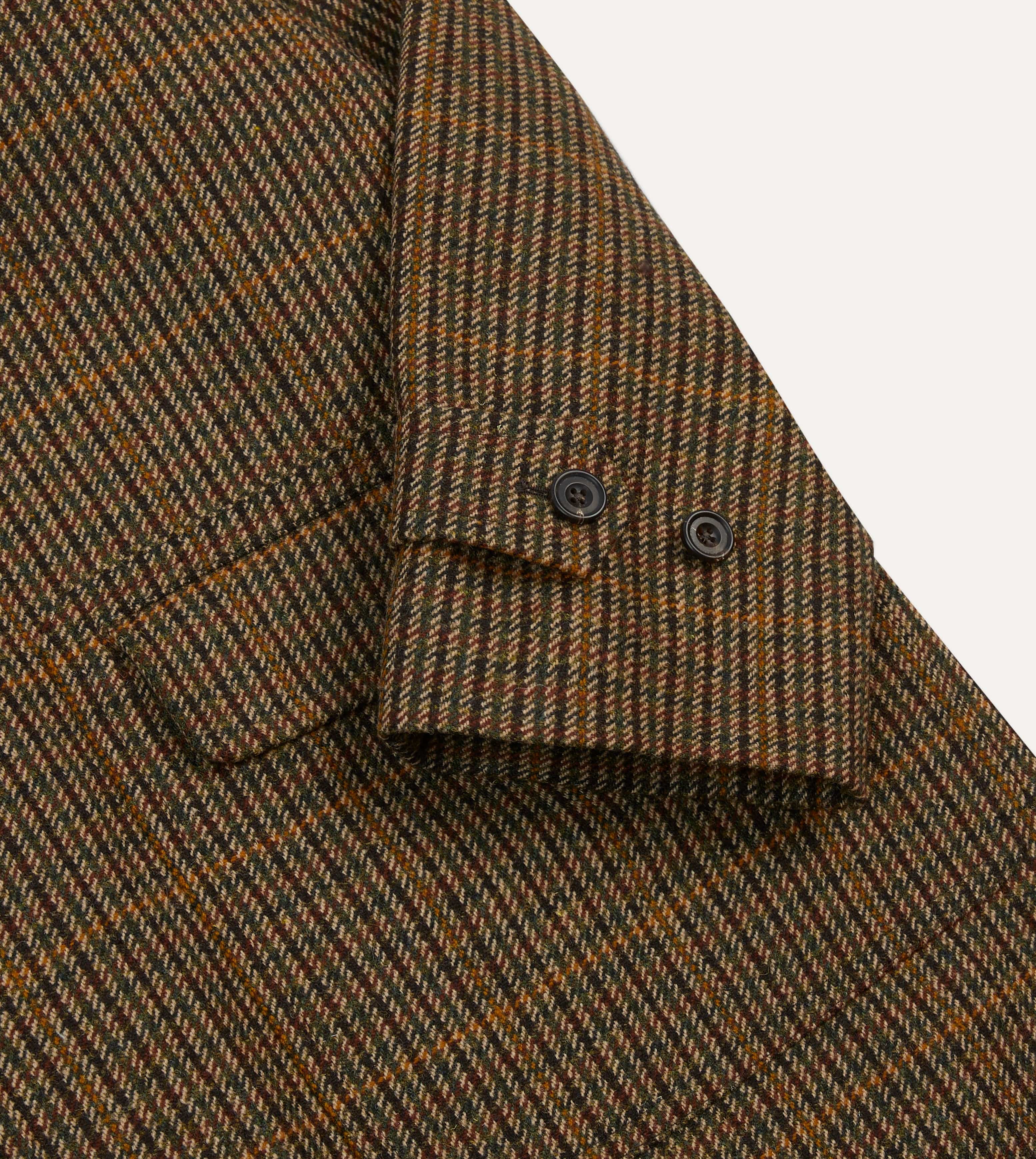 Brown Wool Tweed Raglan Coat - Image 4