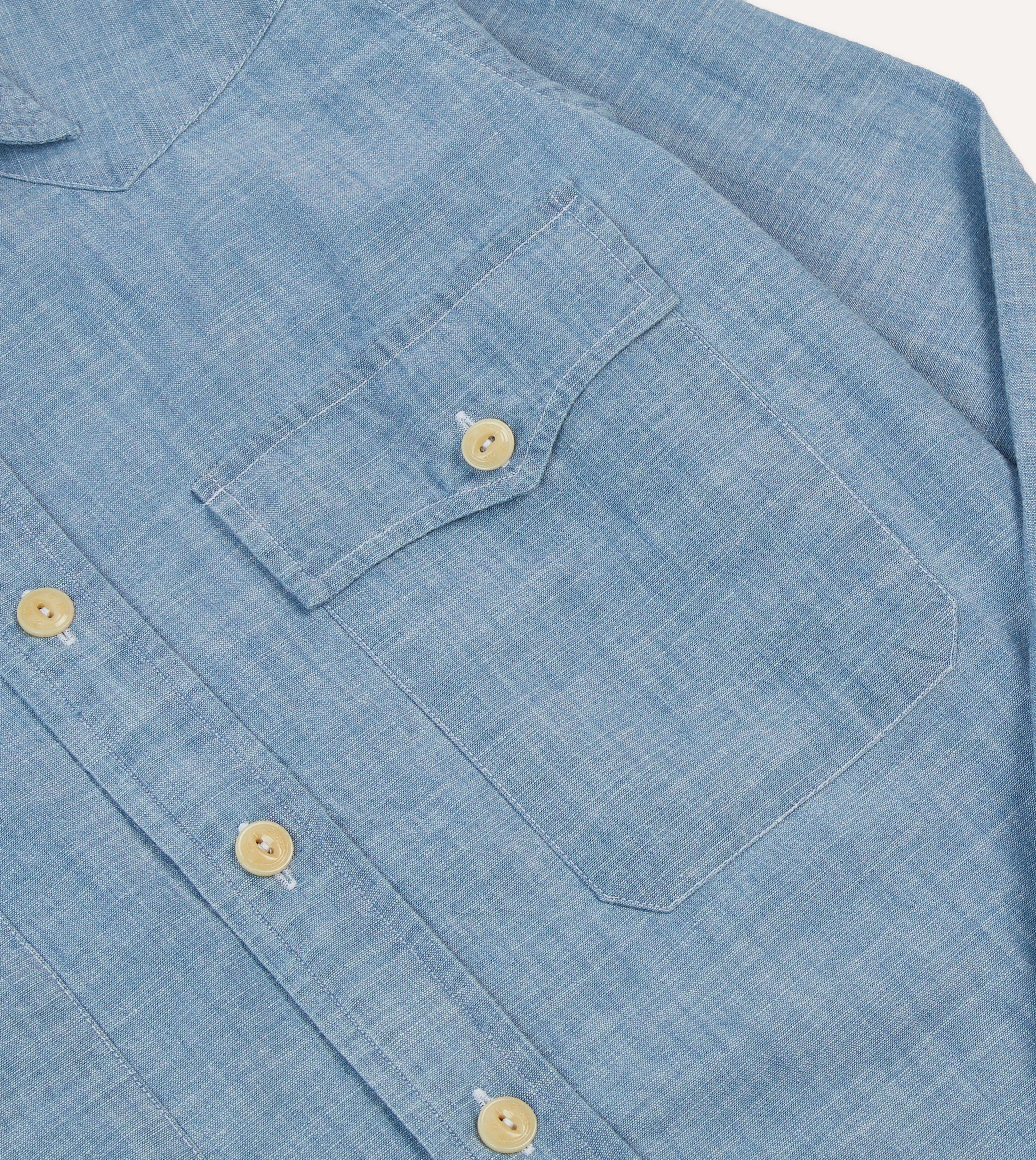 Chambray Two-Pocket Western Shirt - Image 4