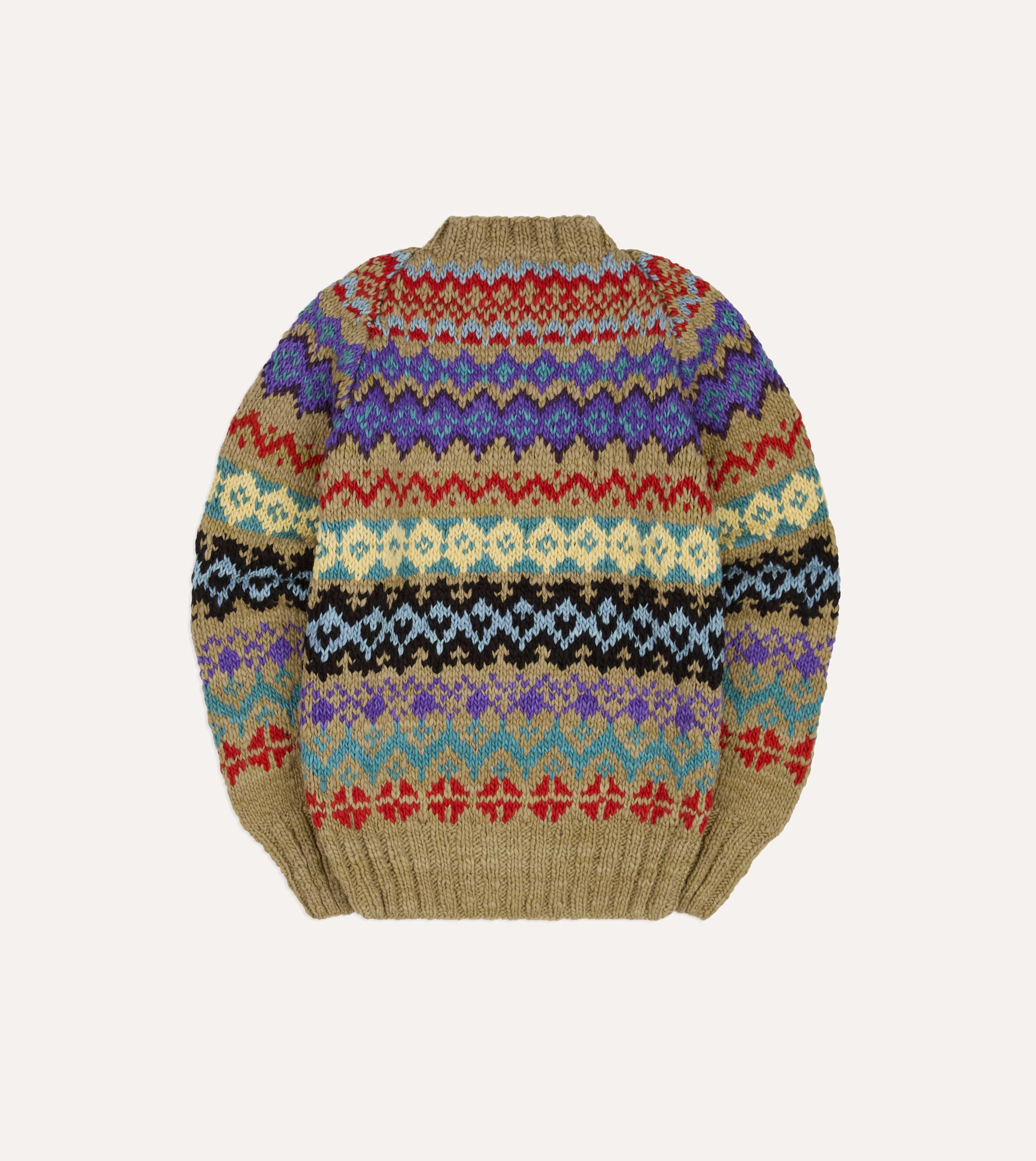 Chamula Green Fairisle Merino Jumper - Image 5