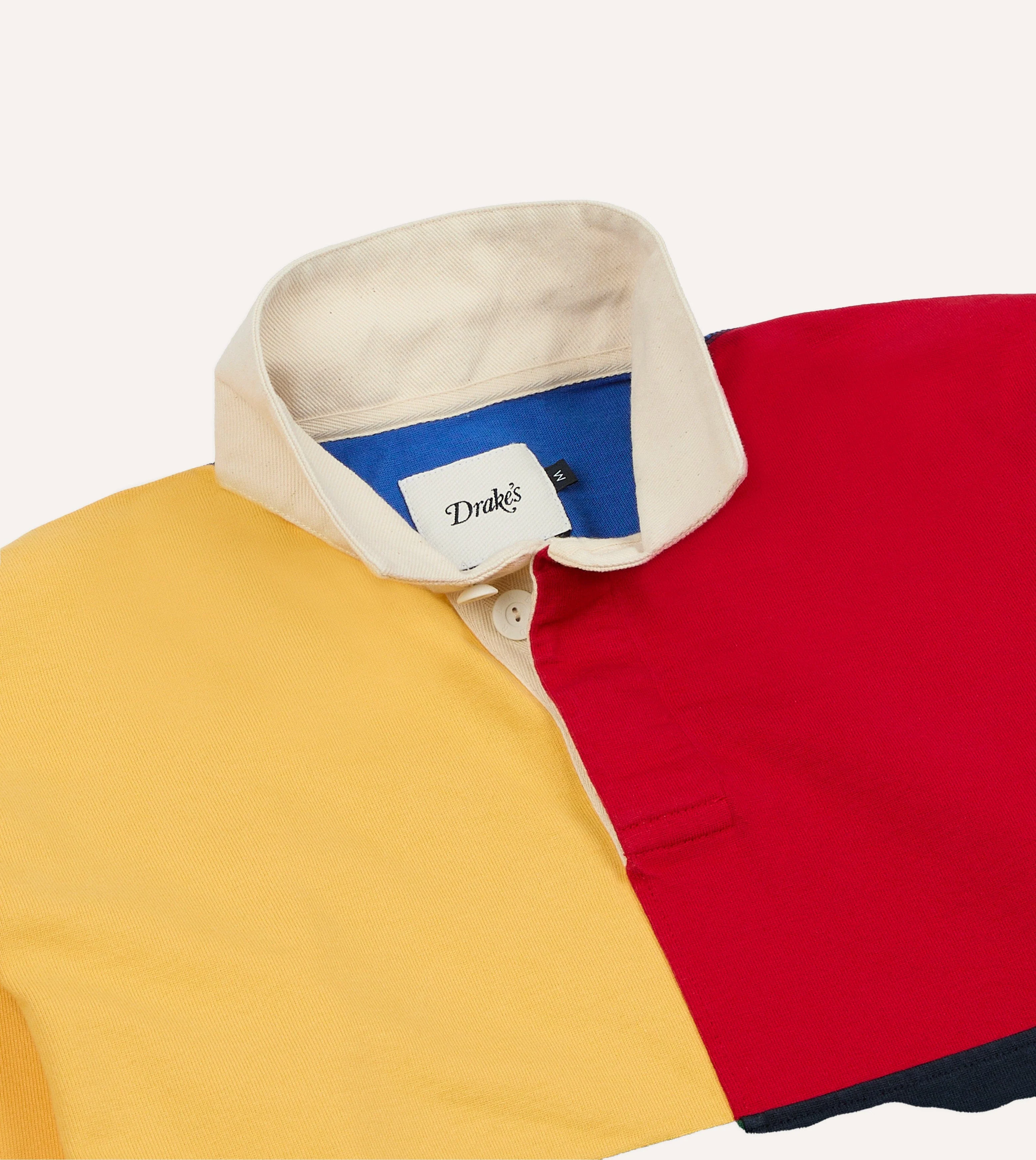 Colourblock Multi Panelled Cotton Rugby Shirt - Image 5