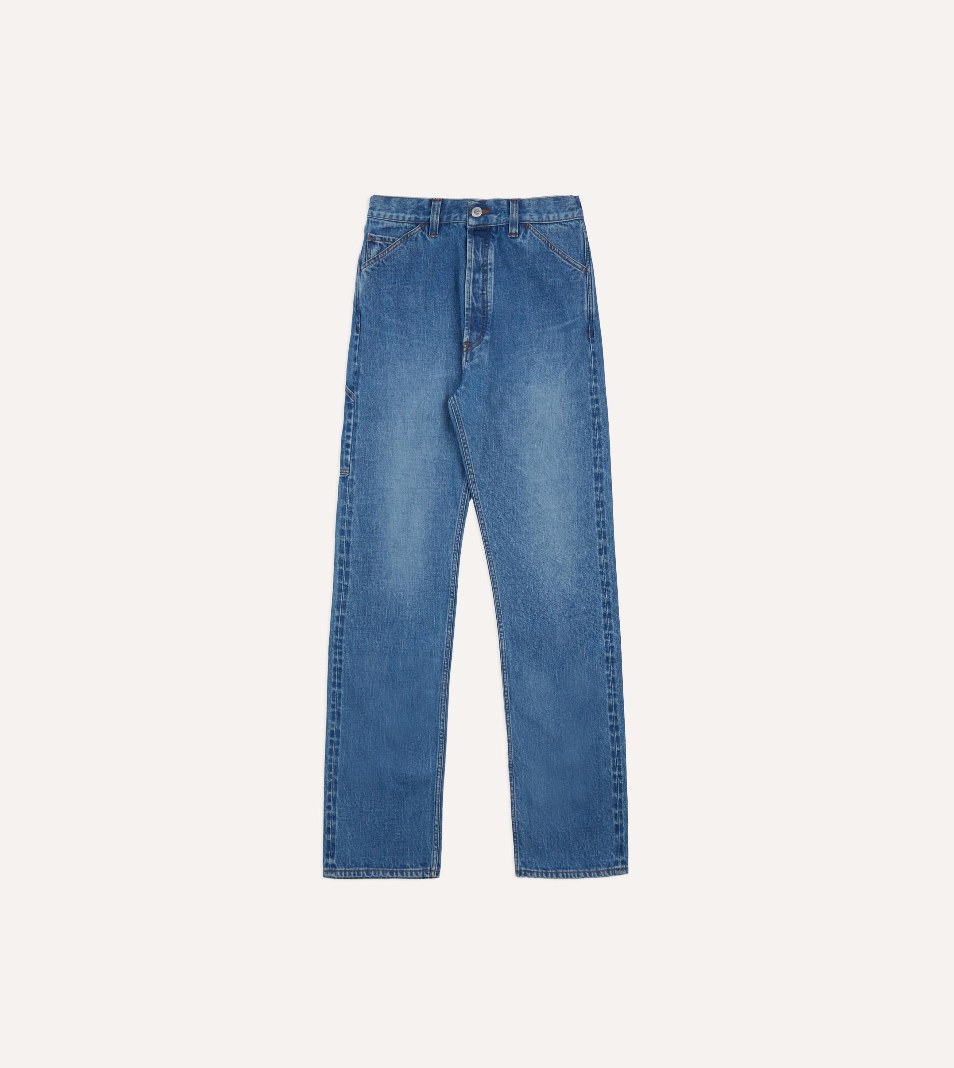 Custom Wash 14.2oz Selvedge Denim Painter Pants - Image 3