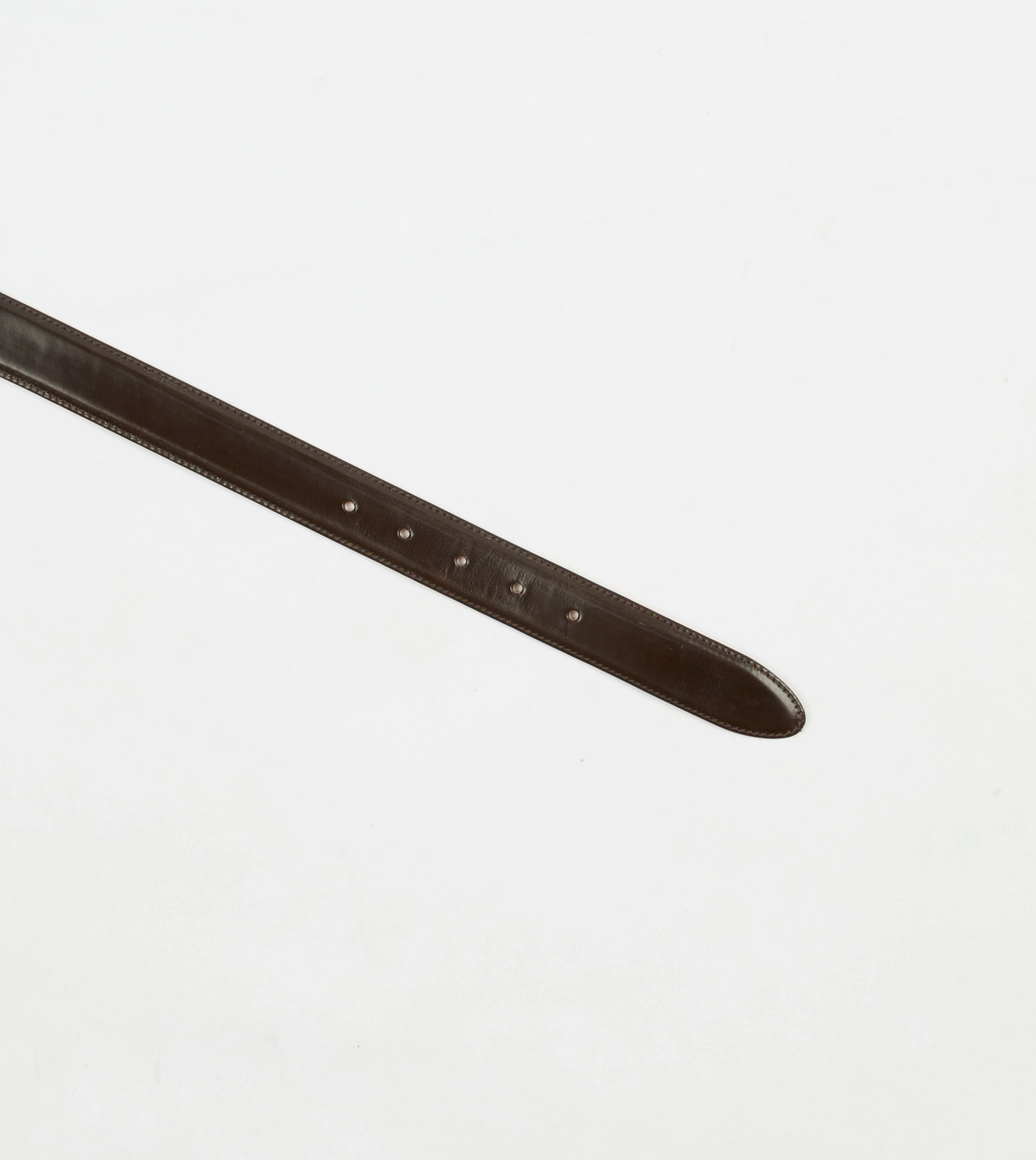 Dark Brown Bridle Calf Leather Western Belt - Image 4