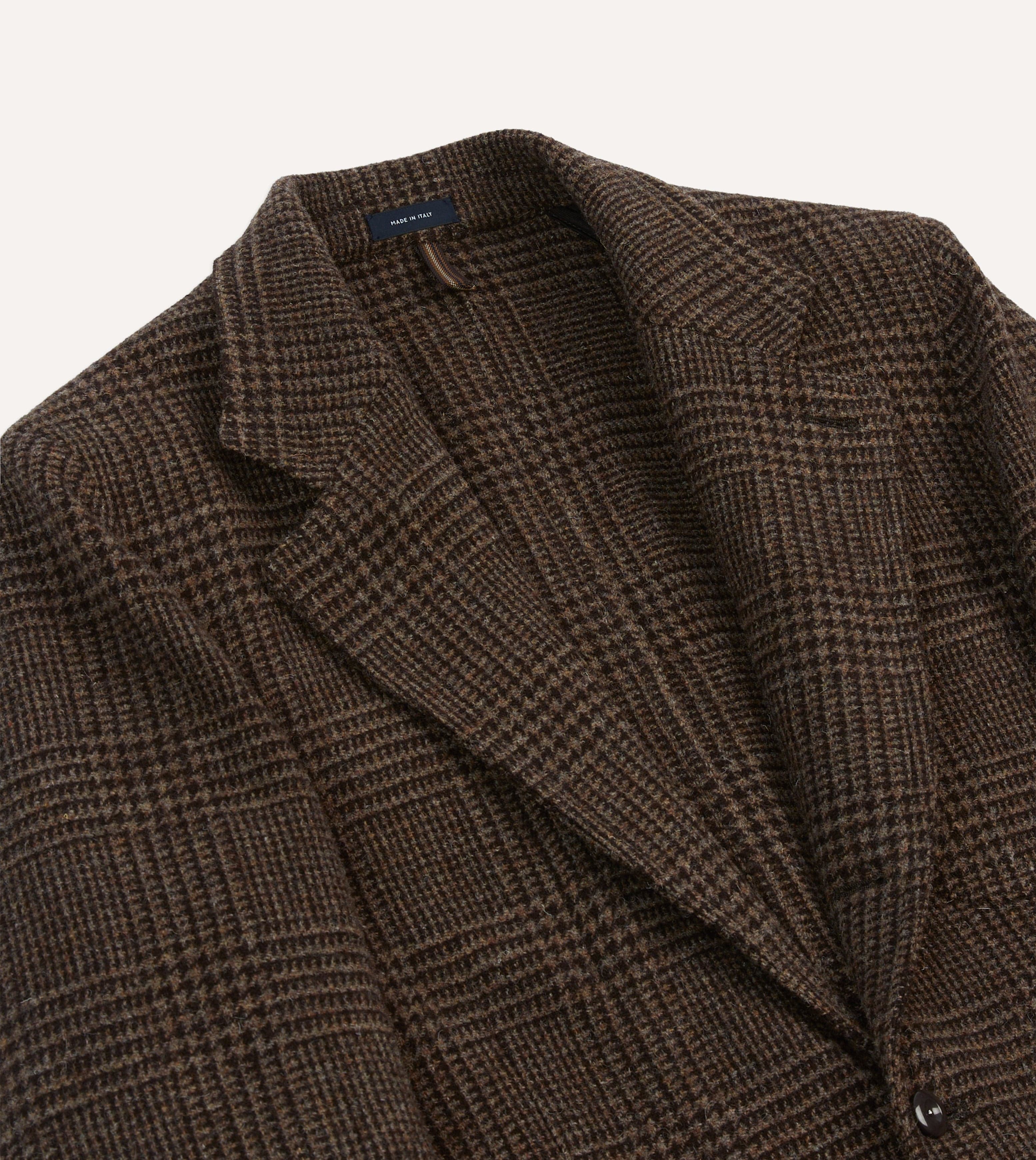 Dark Brown Prince of Wales Check Tweed Games Blazer Mk. VII - Image 3