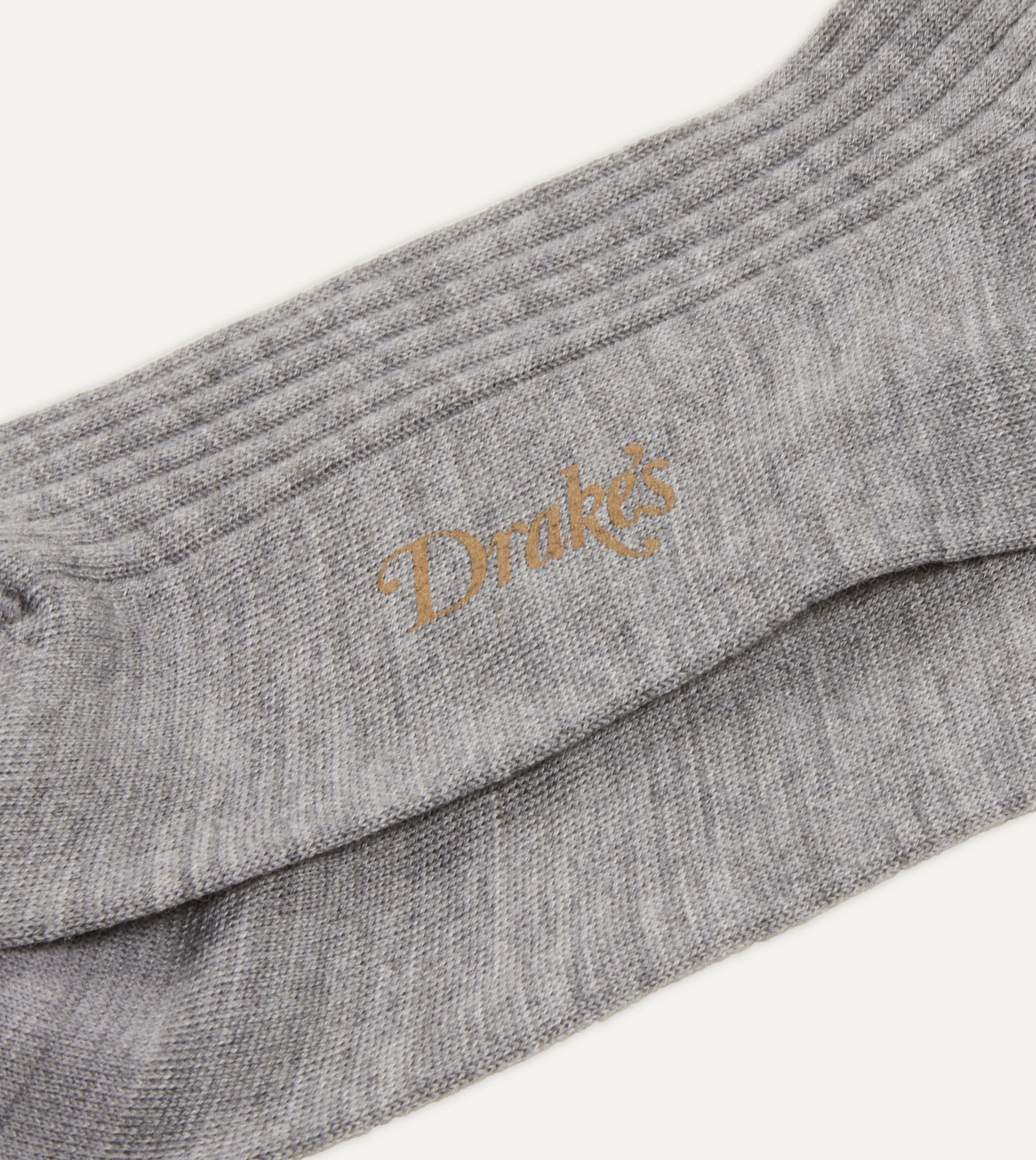 Light Grey Wool Over-The-Calf Socks - Image 2