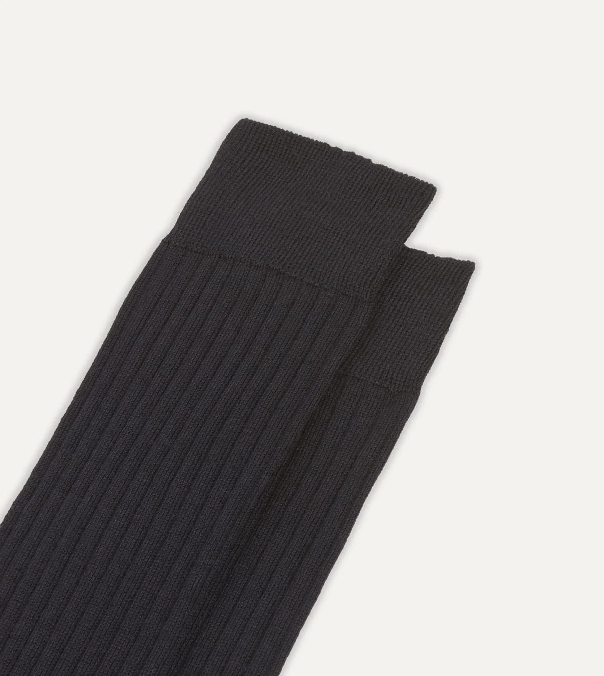 Dark Navy Wool Over-the-Calf Socks - Image 3