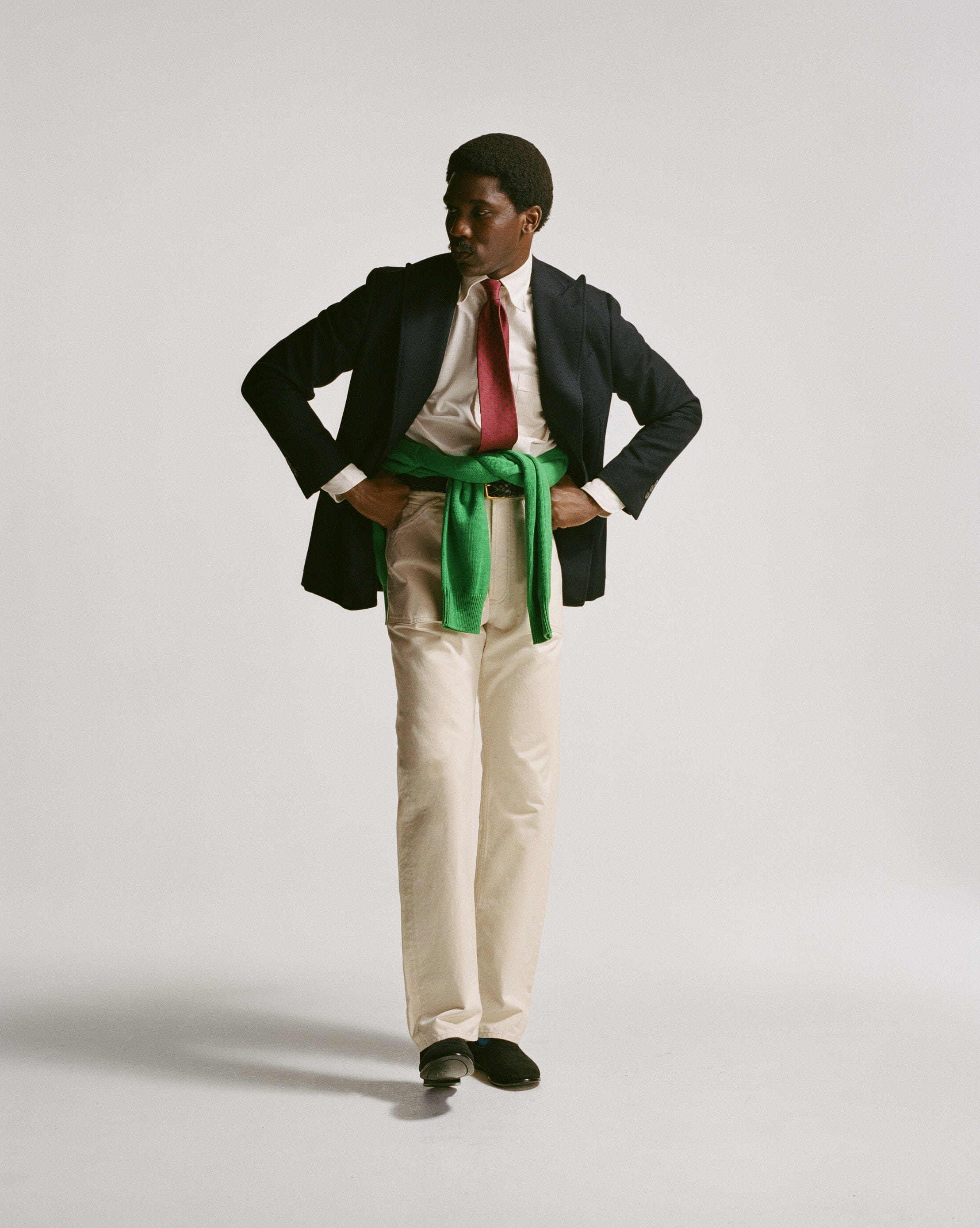 Ecru Cotton Twill Fatigue Trouser - Image 8