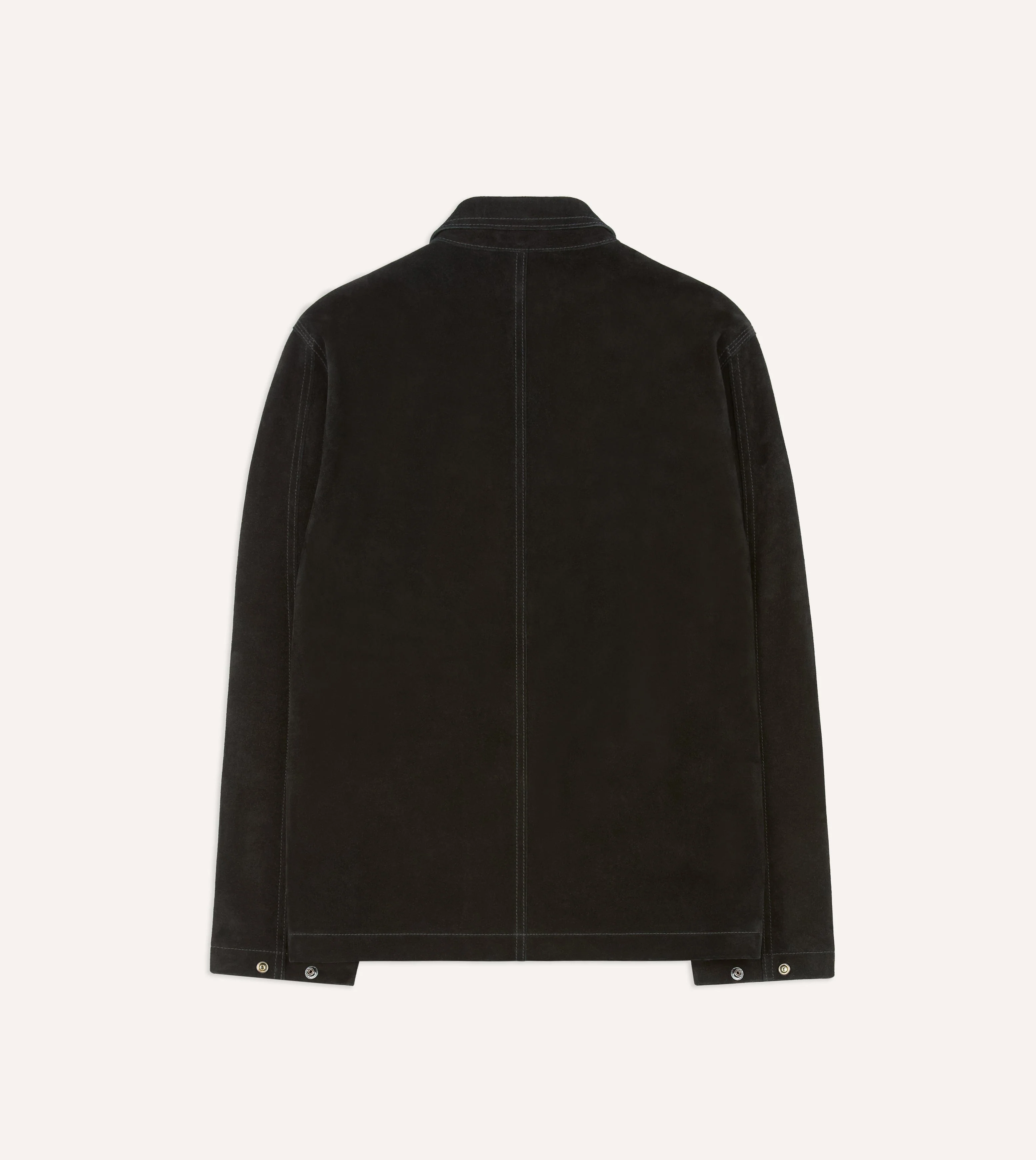 Drake's by A. Levine Black Heavyweight Suede Five-Pocket Chore Jacket - Image 8