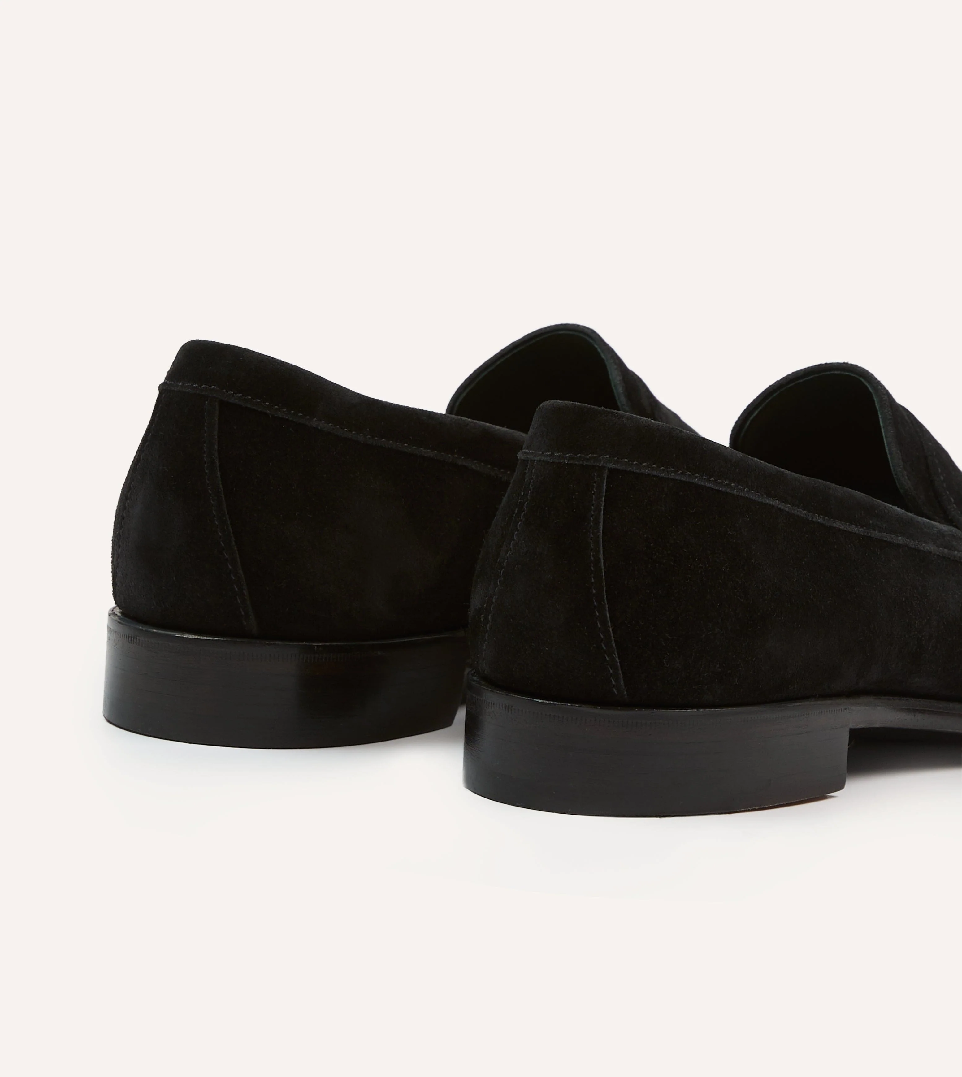 Drake's by A. Levine Black Suede Charles Mk II Goodyear Welted Penny Loafer - Image 5