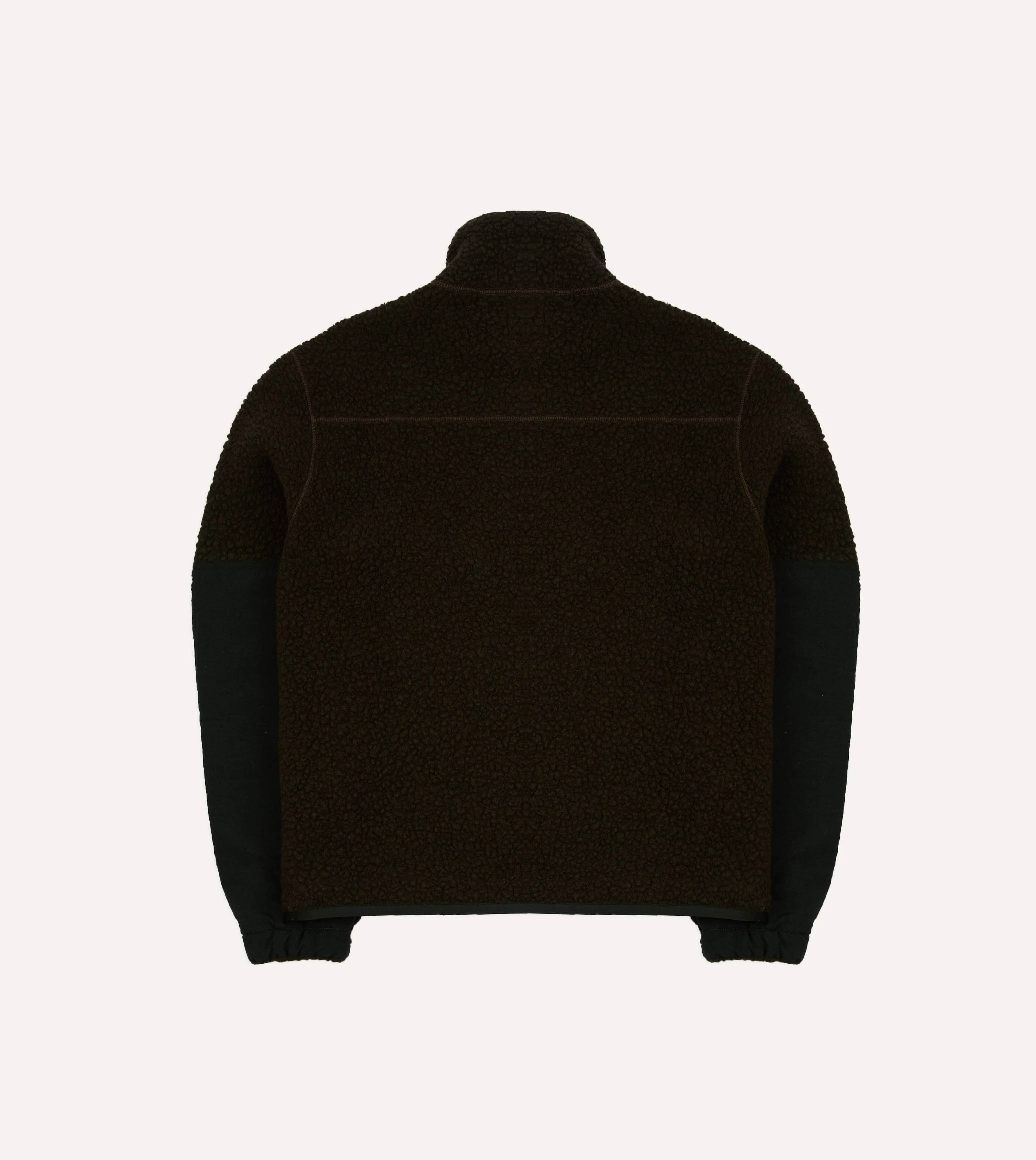 Drake's by A. Levine Boucle Wool Half-Zip Fleece Jacket - Image 8