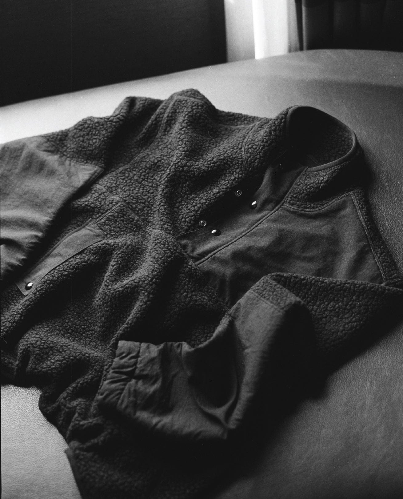 Drake's by A. Levine Boucle Wool Half-Zip Fleece Jacket - Image 9