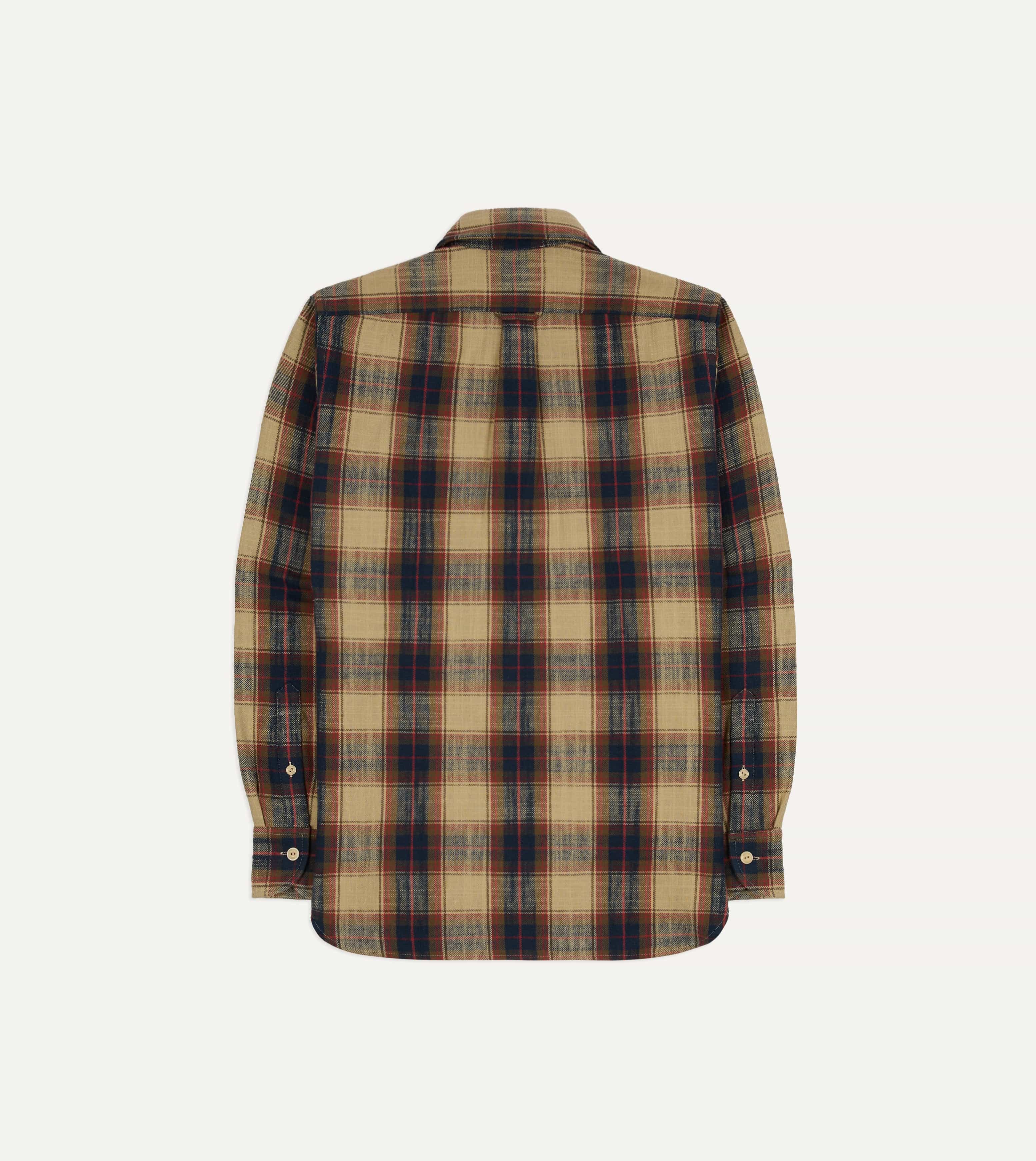 Drake's by A. Levine Check Brushed Cotton Two-Pocket Work Shirt - Image 6