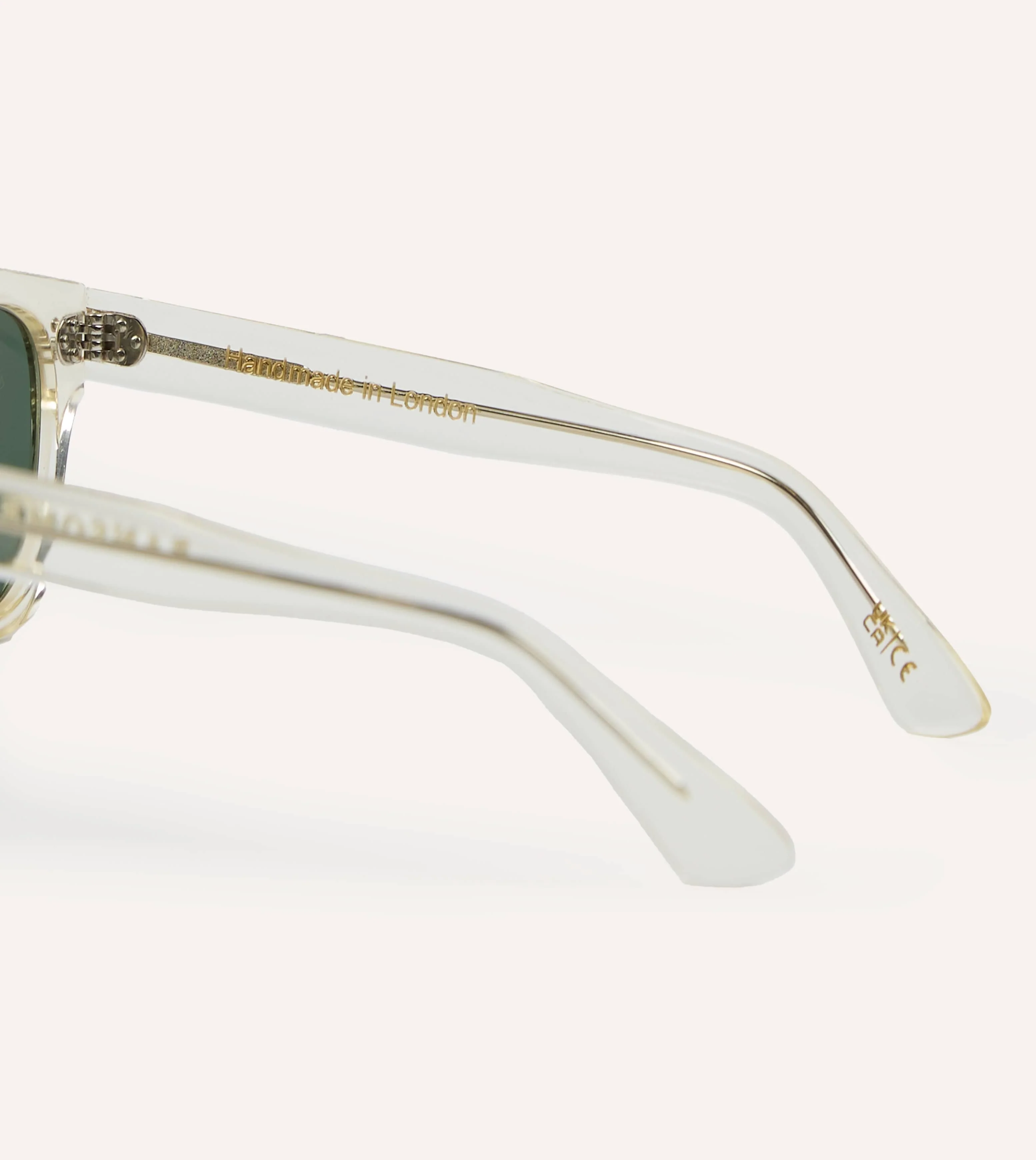 Drake's by Ransome Champagne Rectangle Frame Sunglasses - Image 4