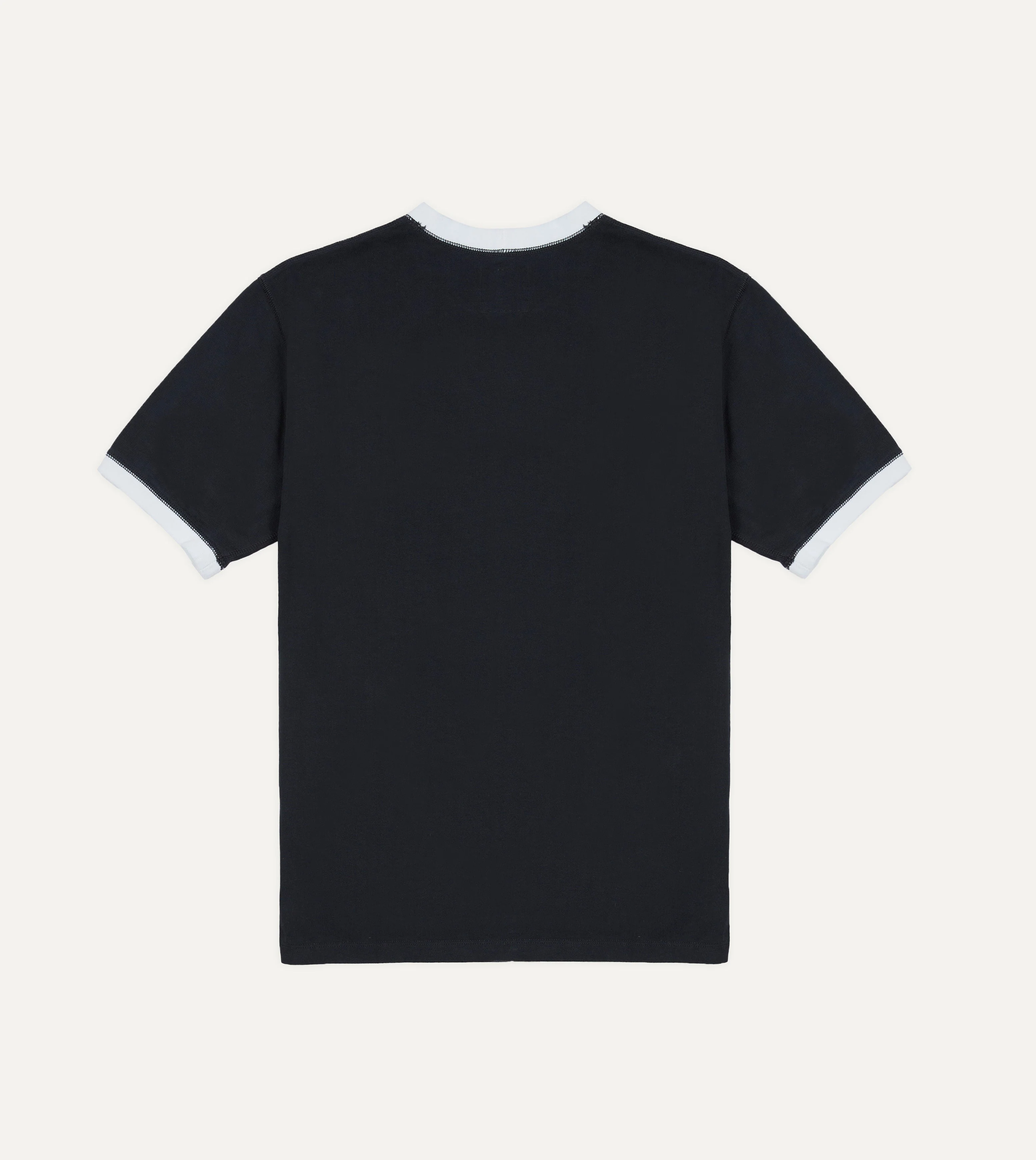 Drake's & Mr Camel Navy Ringer T-Shirt - Image 4