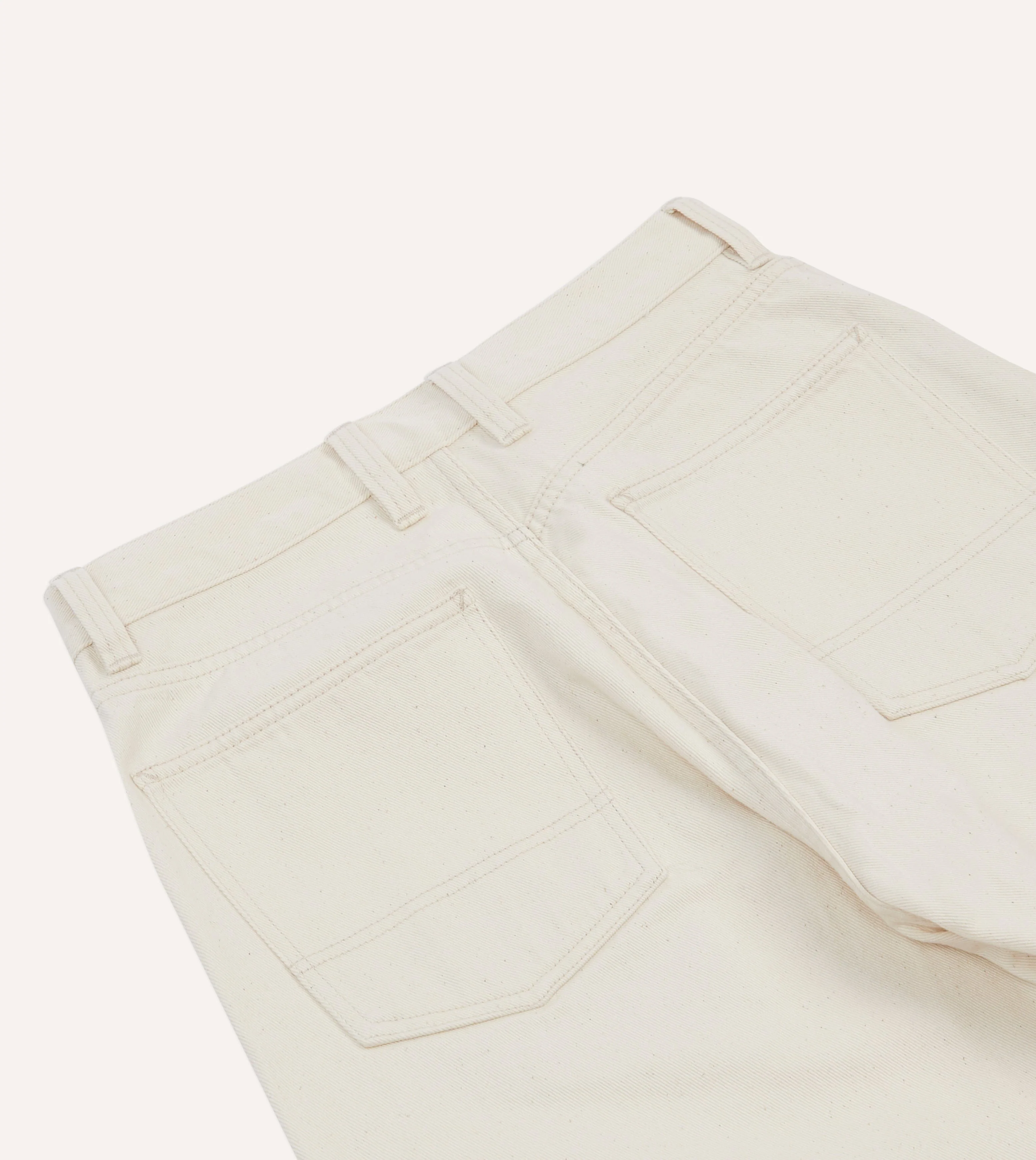 Ecru 12.7oz Selvedge Denim Painter Pants - Image 5