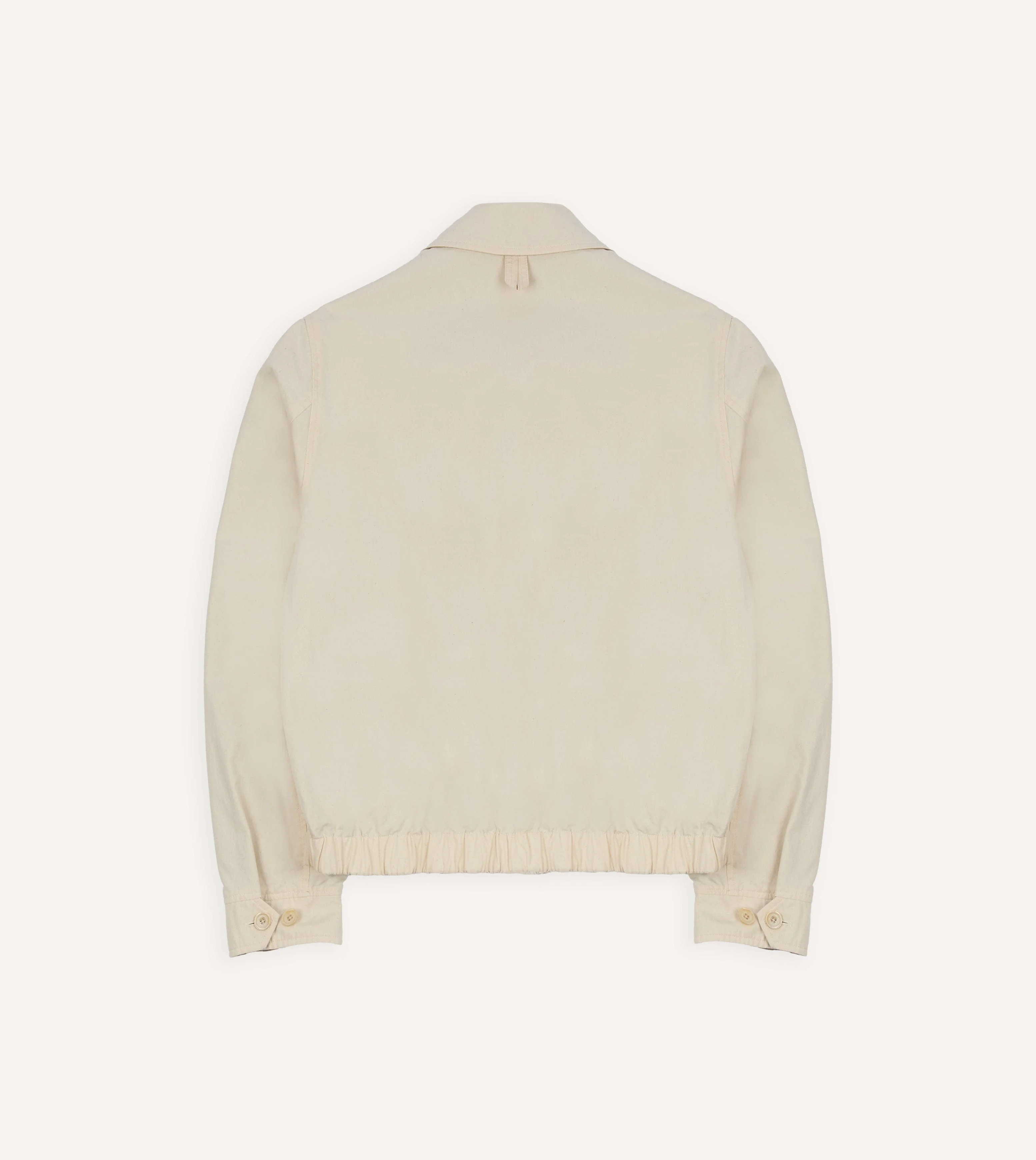 Ecru and Tan Reversible Cotton Blouson Jacket - Image 8