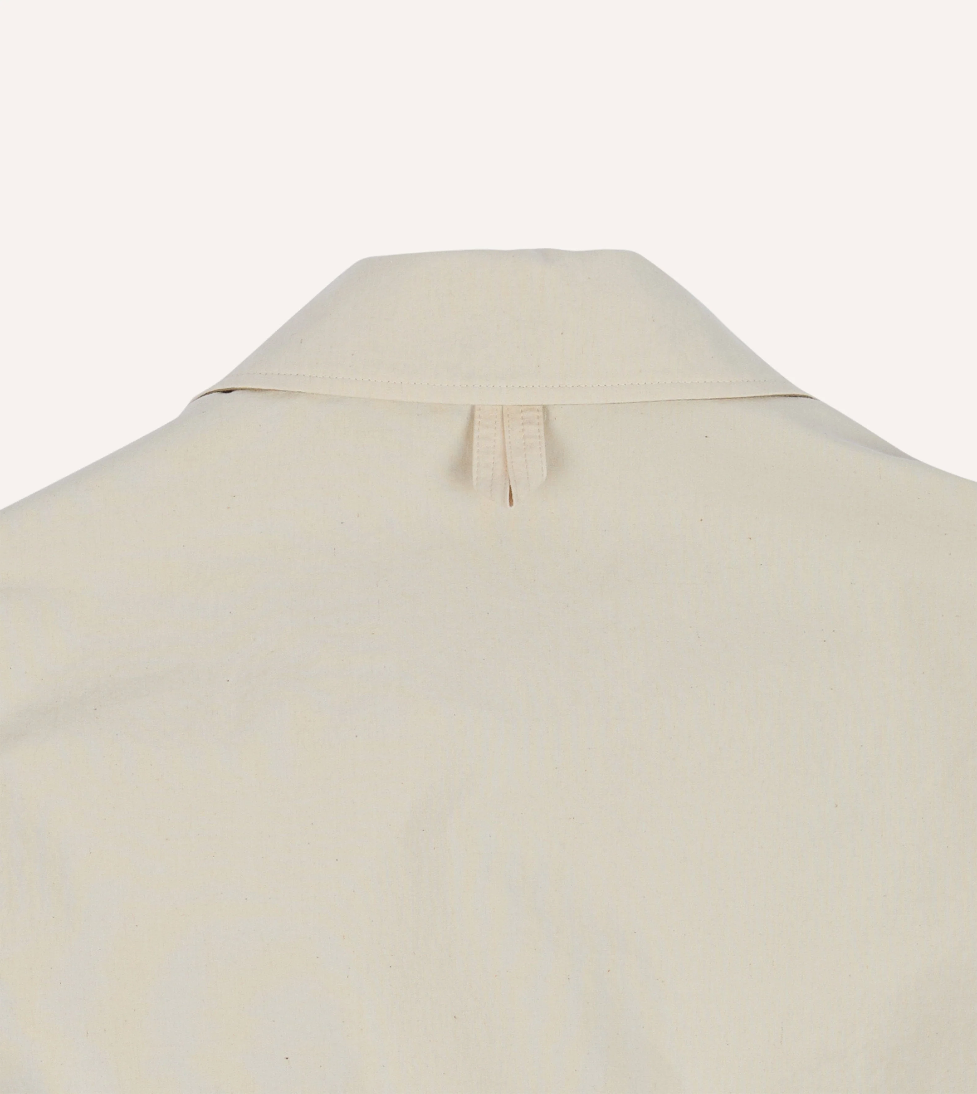 Ecru and Tan Reversible Cotton Blouson Jacket - Image 9