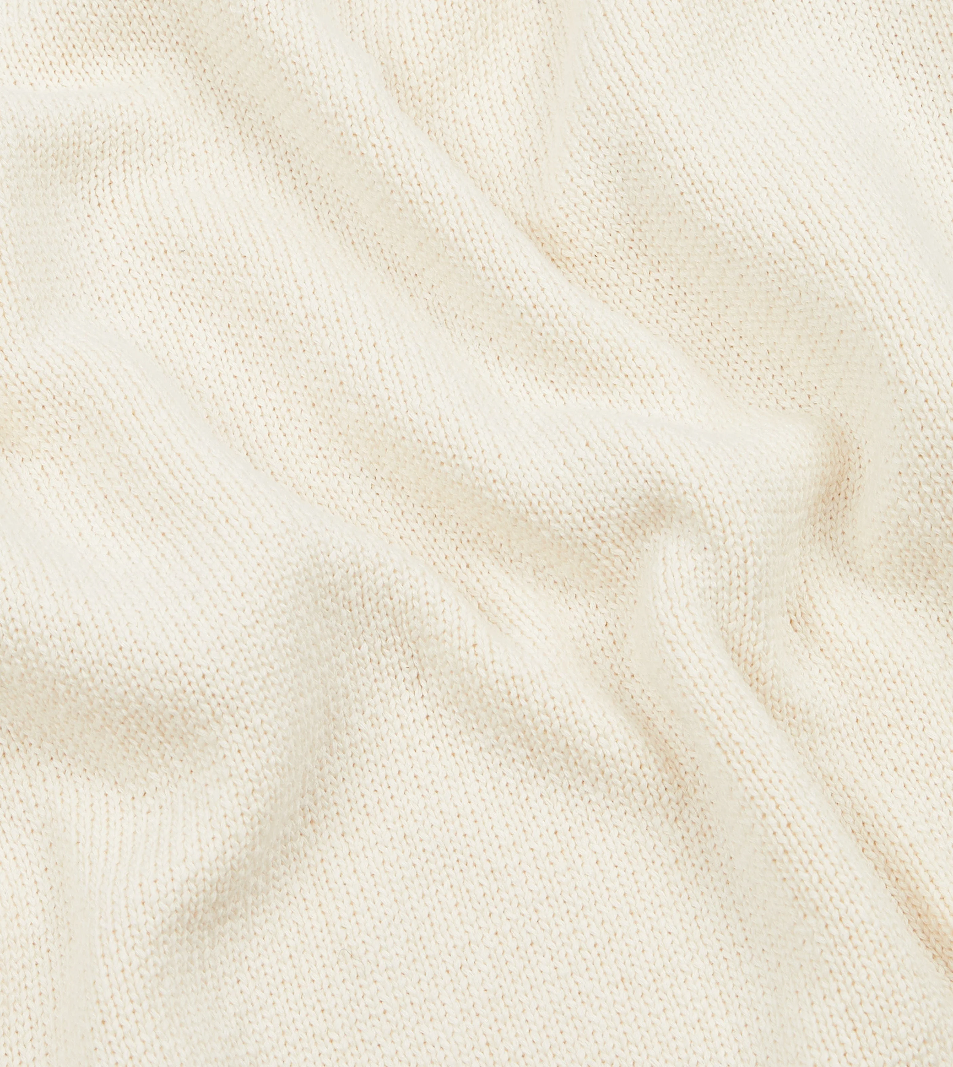 Ecru Cotton Mock Neck Jumper - Image 2