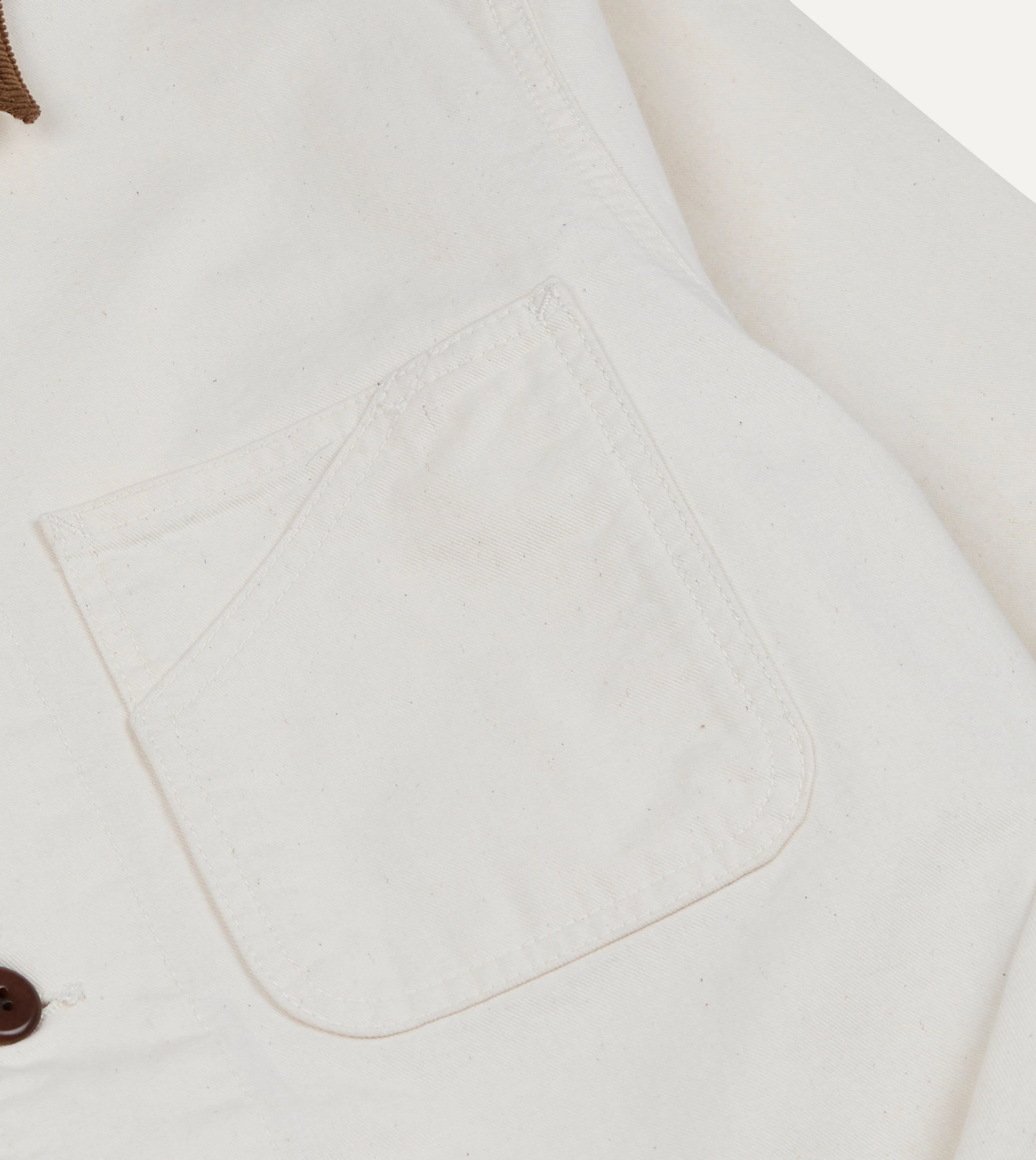 Ecru Cotton Twill Fatigue Jacket - Image 4