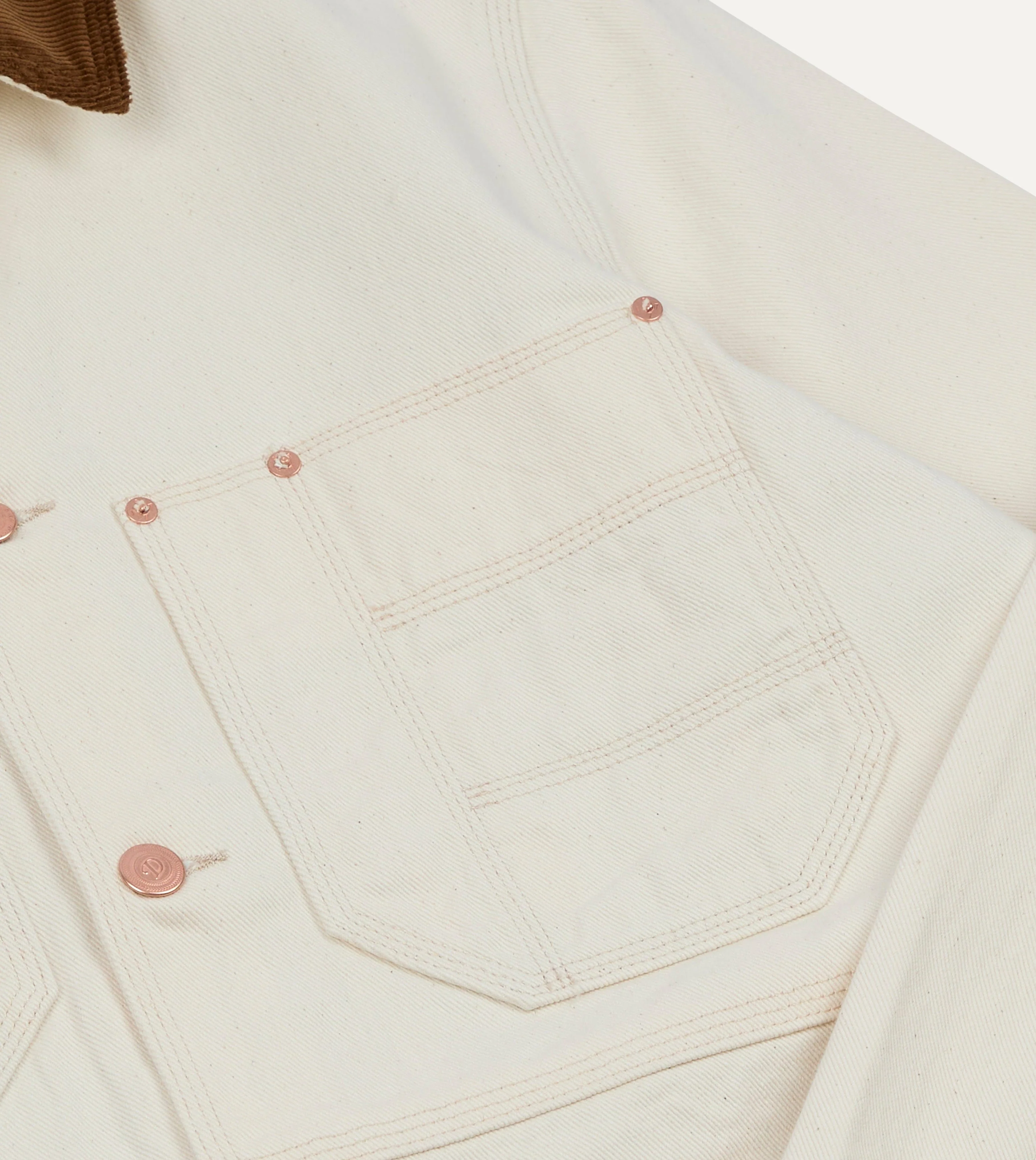 Ecru Denim Welder Jacket - Image 5